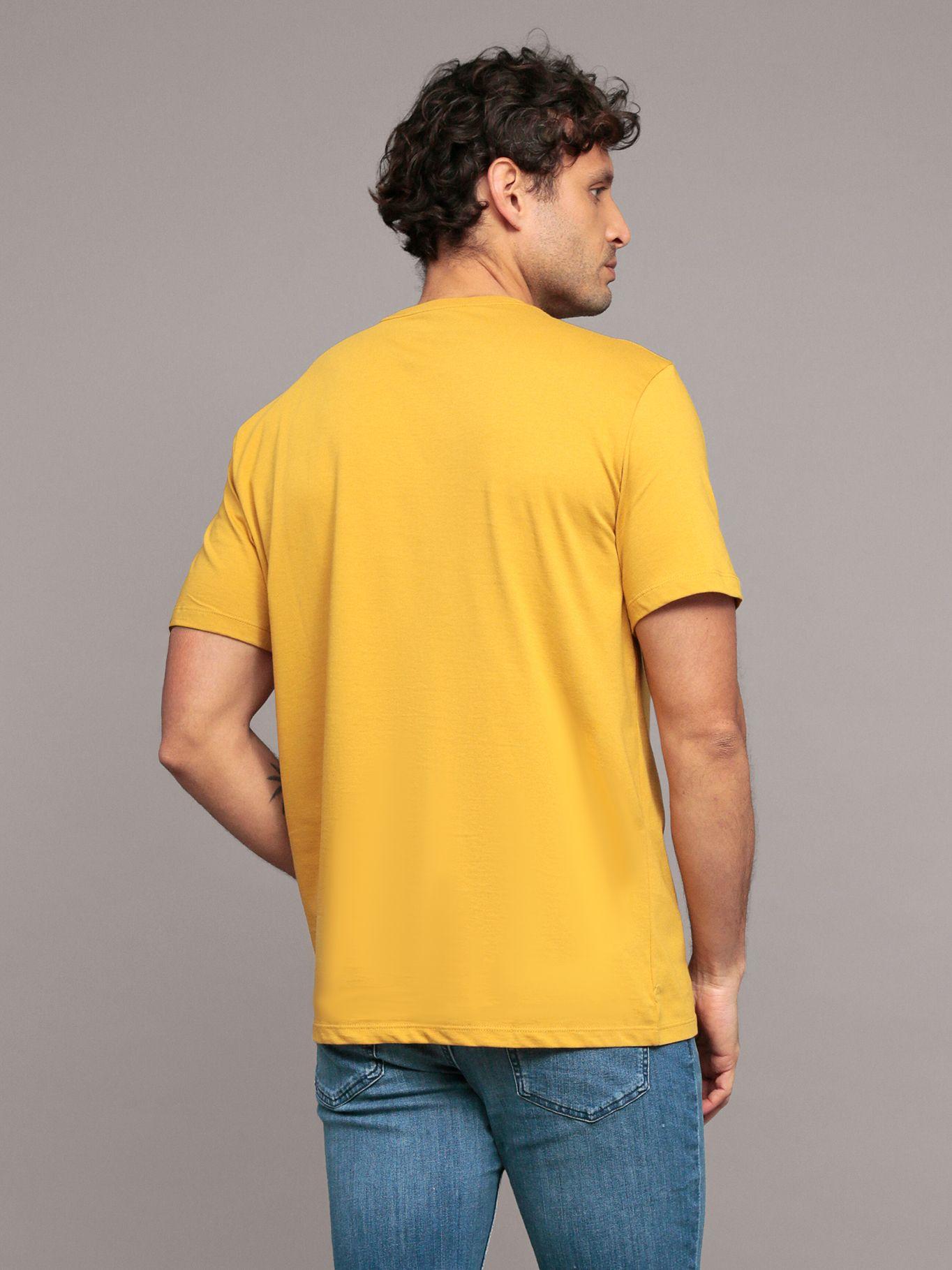 Polera manga corta repetitiva Amarillo Calvin Klein-3