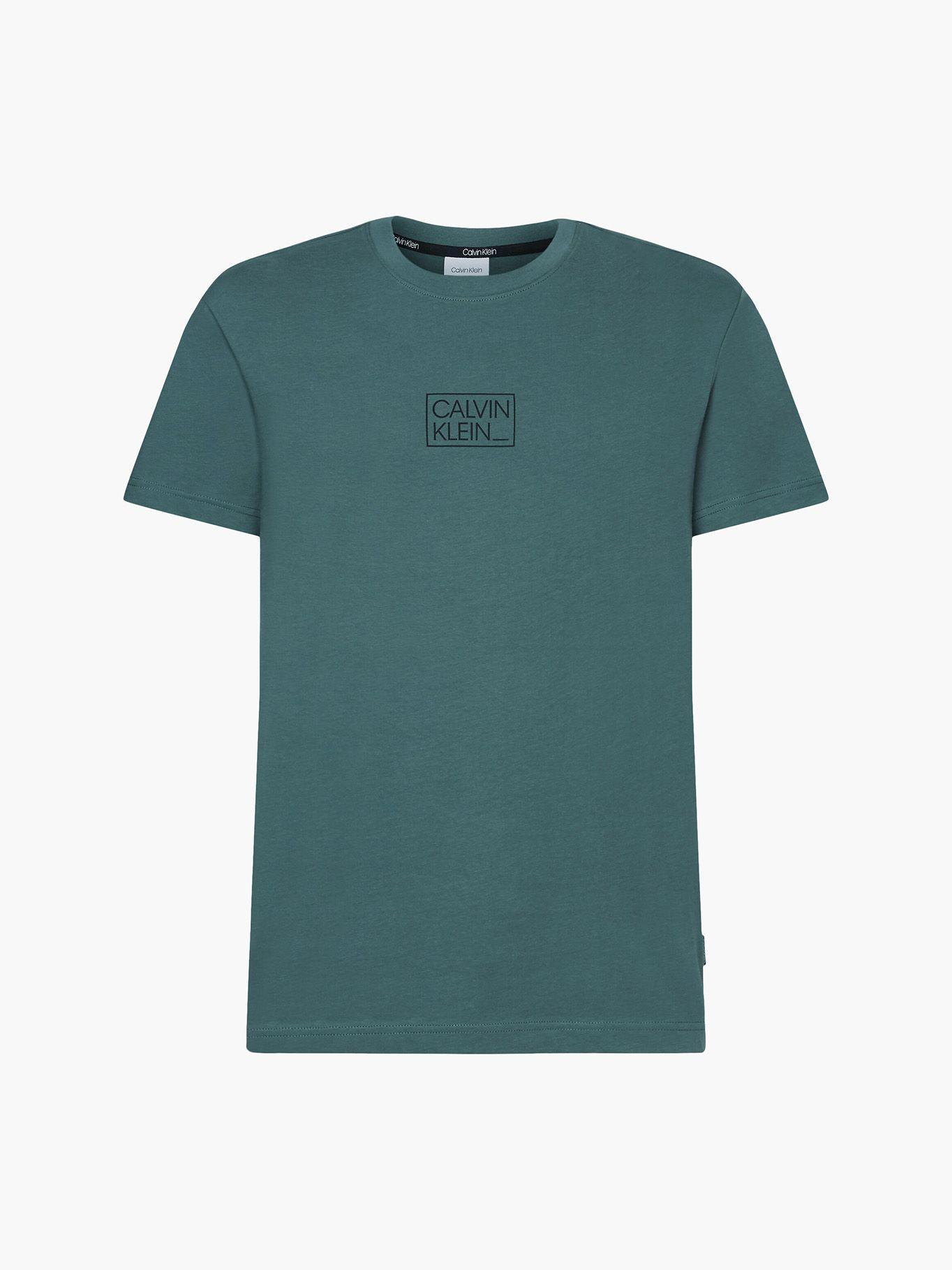 Polera Chest Box Logo Verde Calvin Klein-4