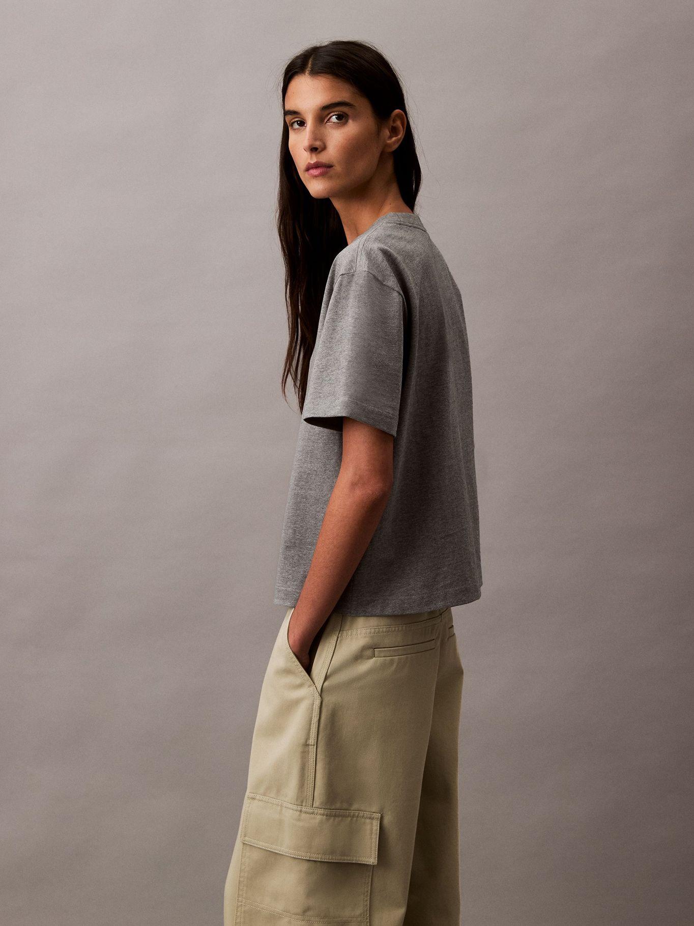 Polera Relaxed Logo Estándar Gris Calvin Klein-3