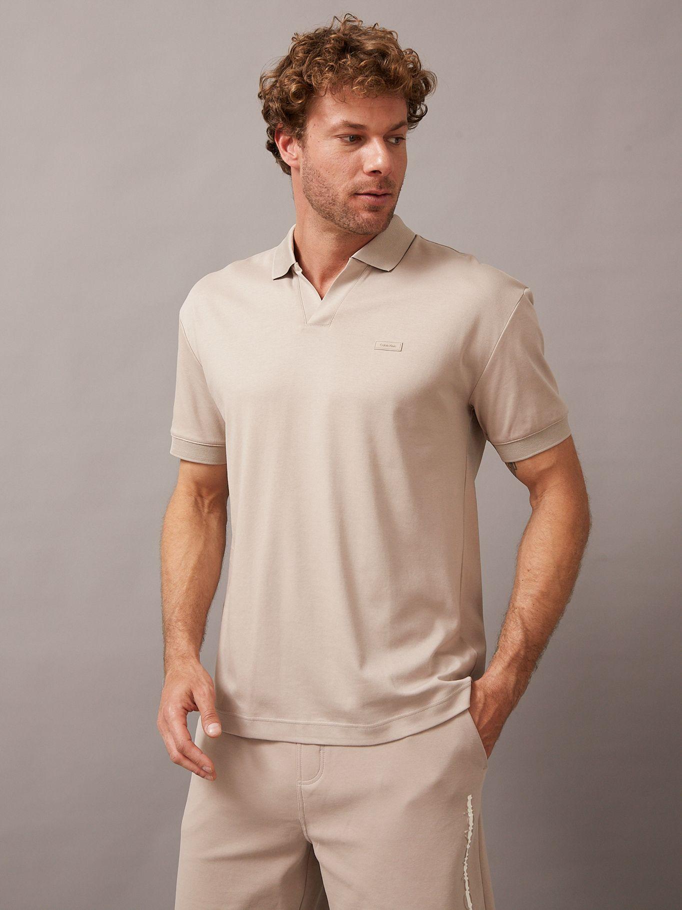 Polo Smooth Cotton Beige Calvin Klein-0