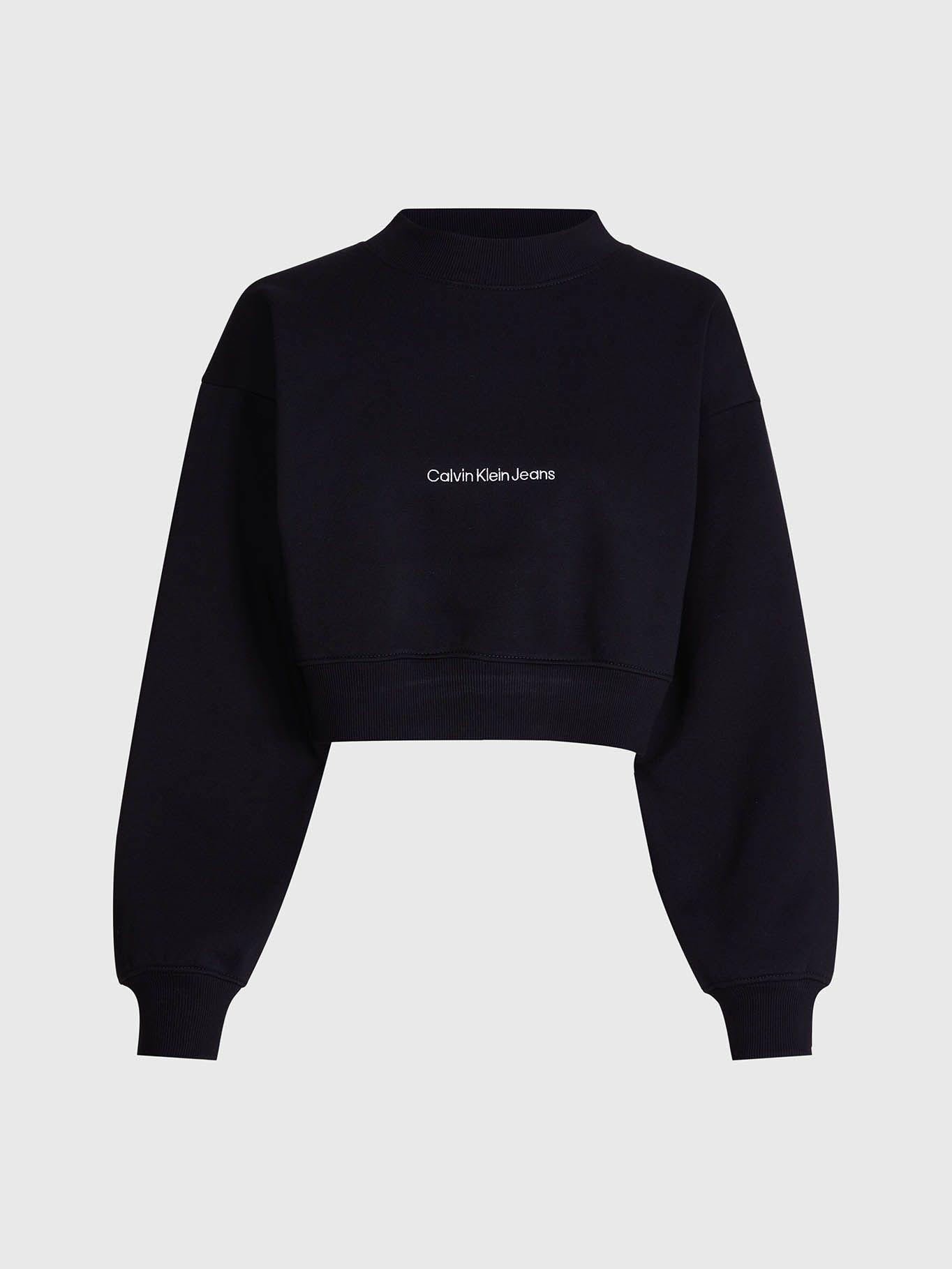 Sudadera Cropped Negro Calvin Klein-5
