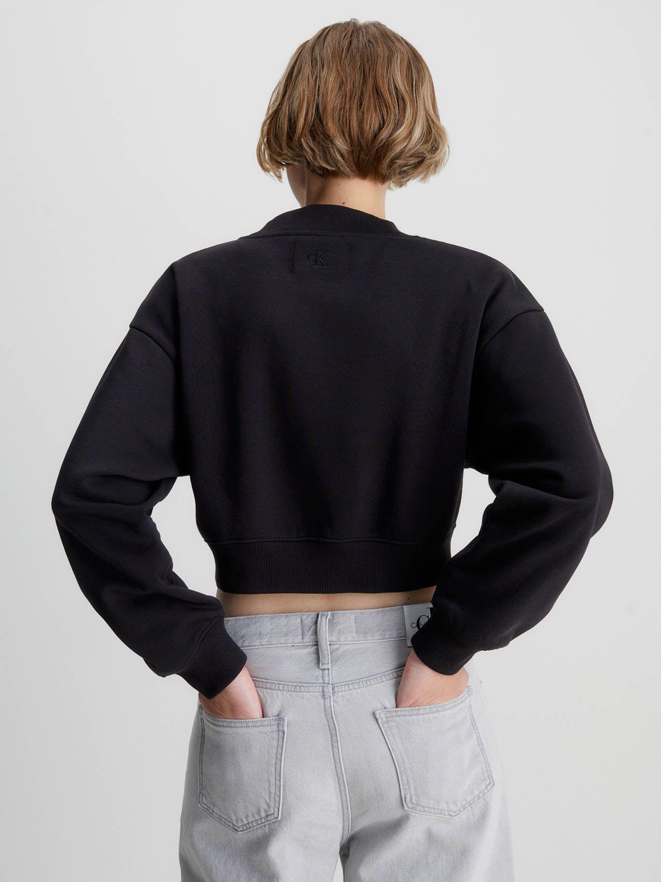 Sudadera Cropped Negro Calvin Klein-2