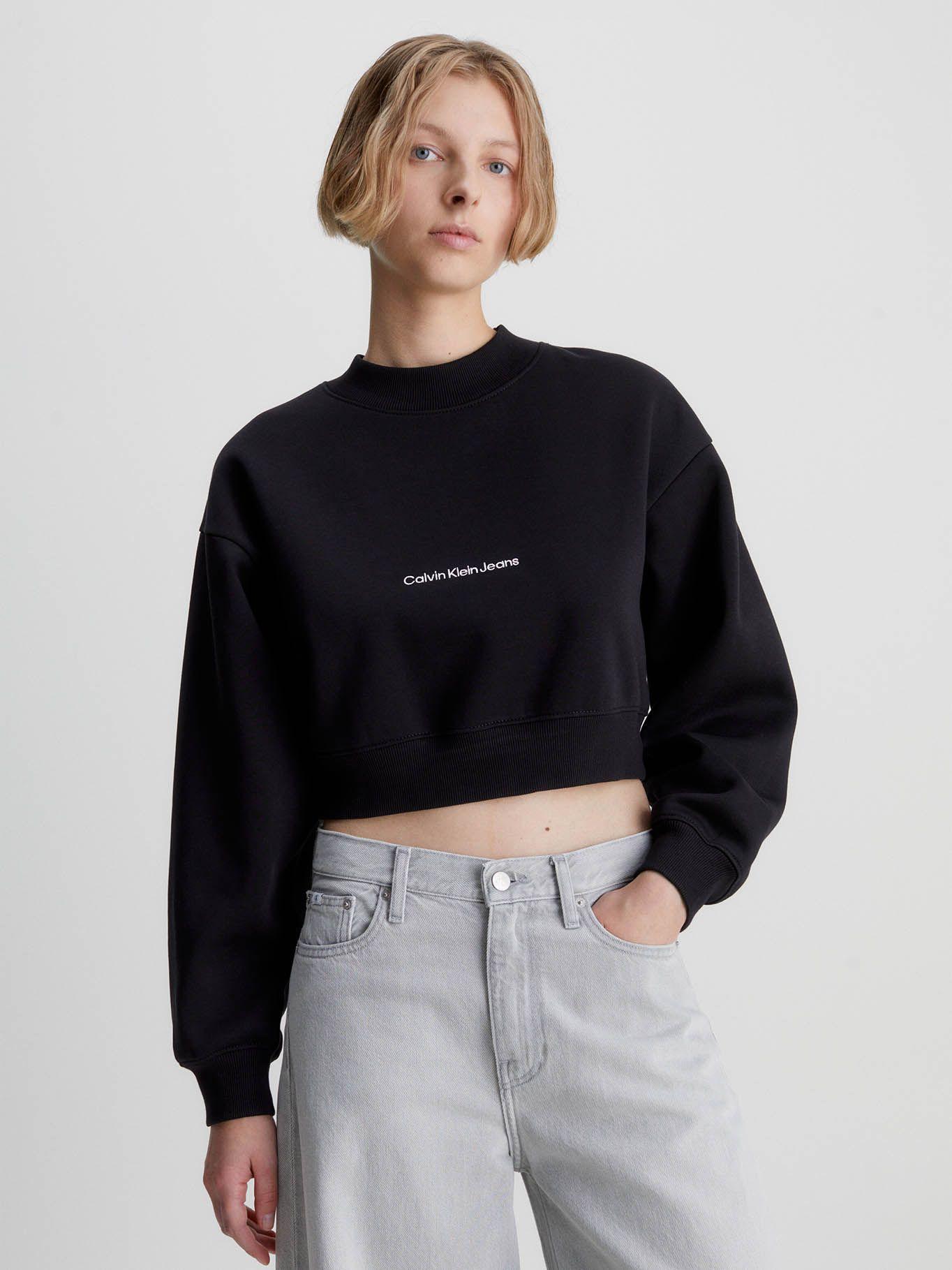 Sudadera Cropped Negro Calvin Klein-0