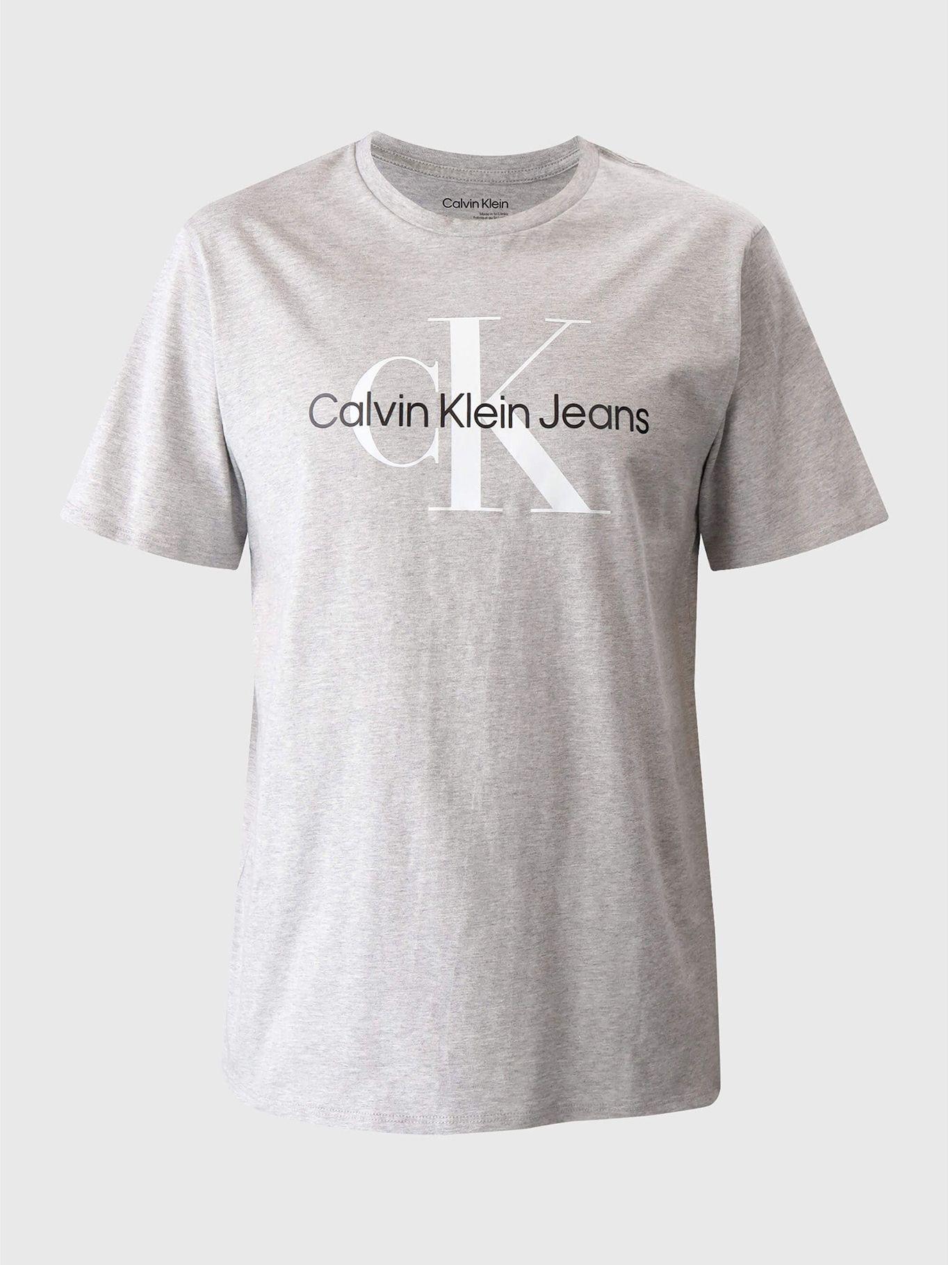 Polera Monogram Crew Gris Calvin Klein-4