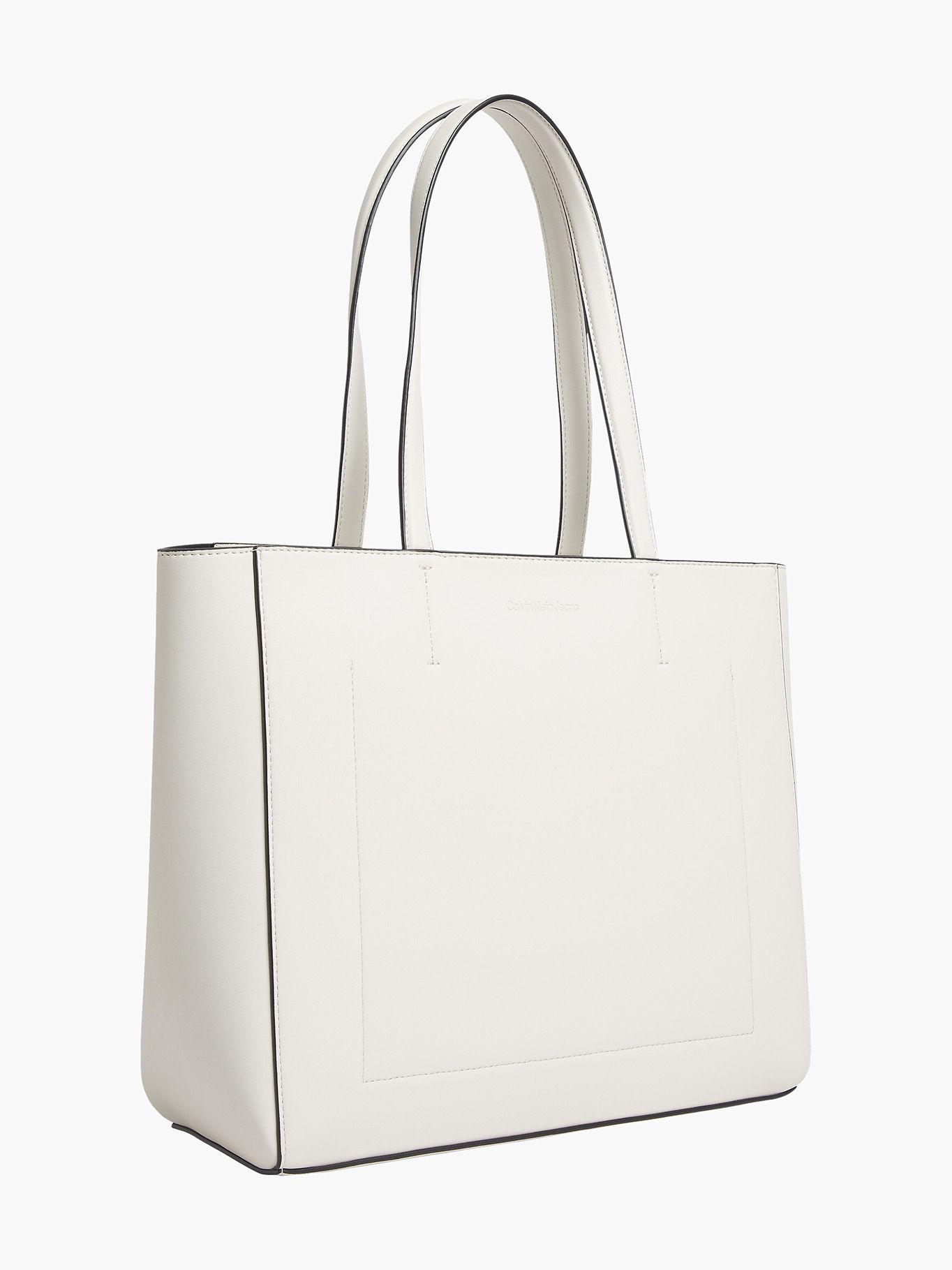 Cartera Sculpted Shopper Mono Beige Calvin Klein-1