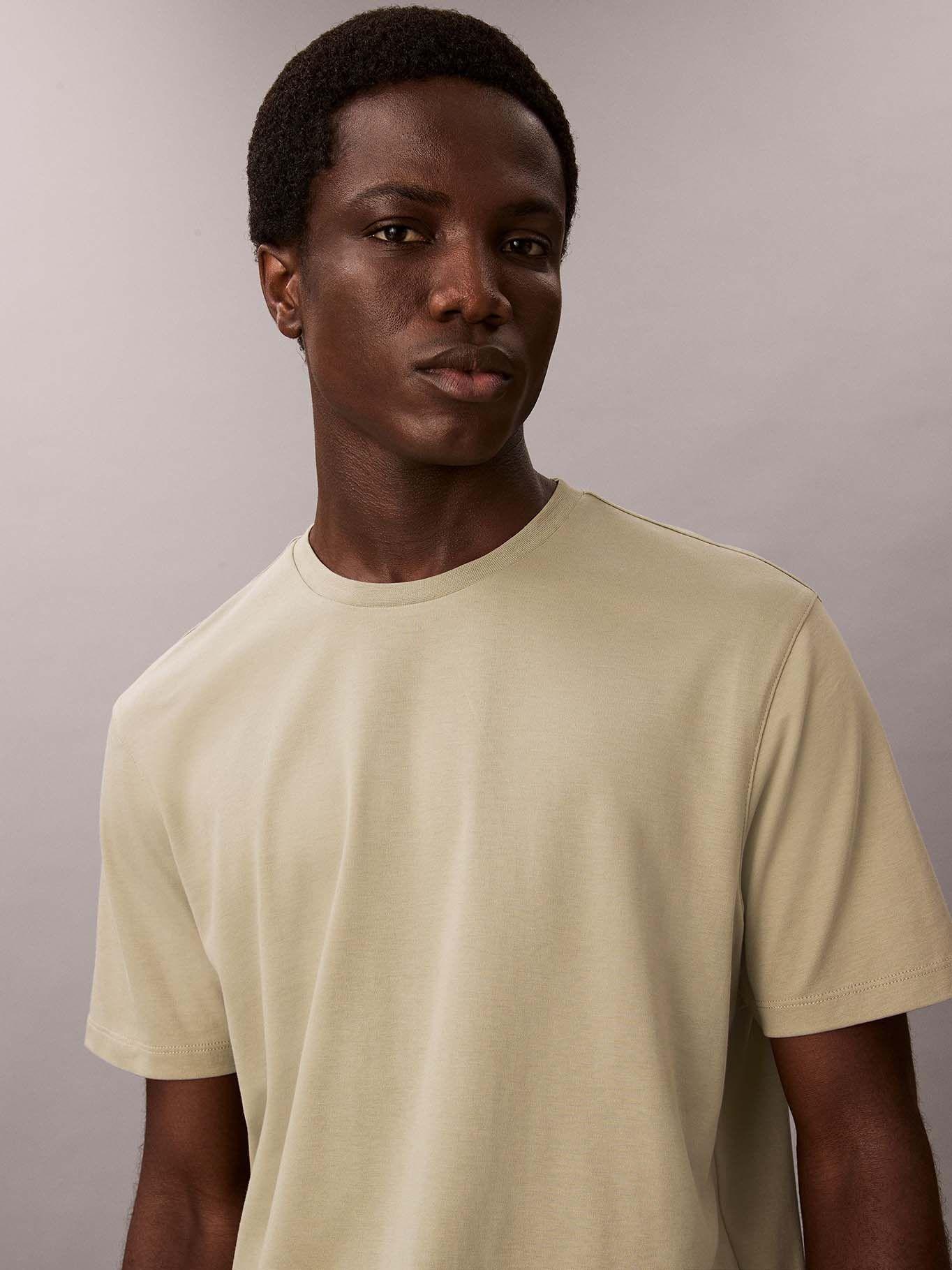 Polera de Algodón de Cuello Redondo Verde Calvin Klein-4