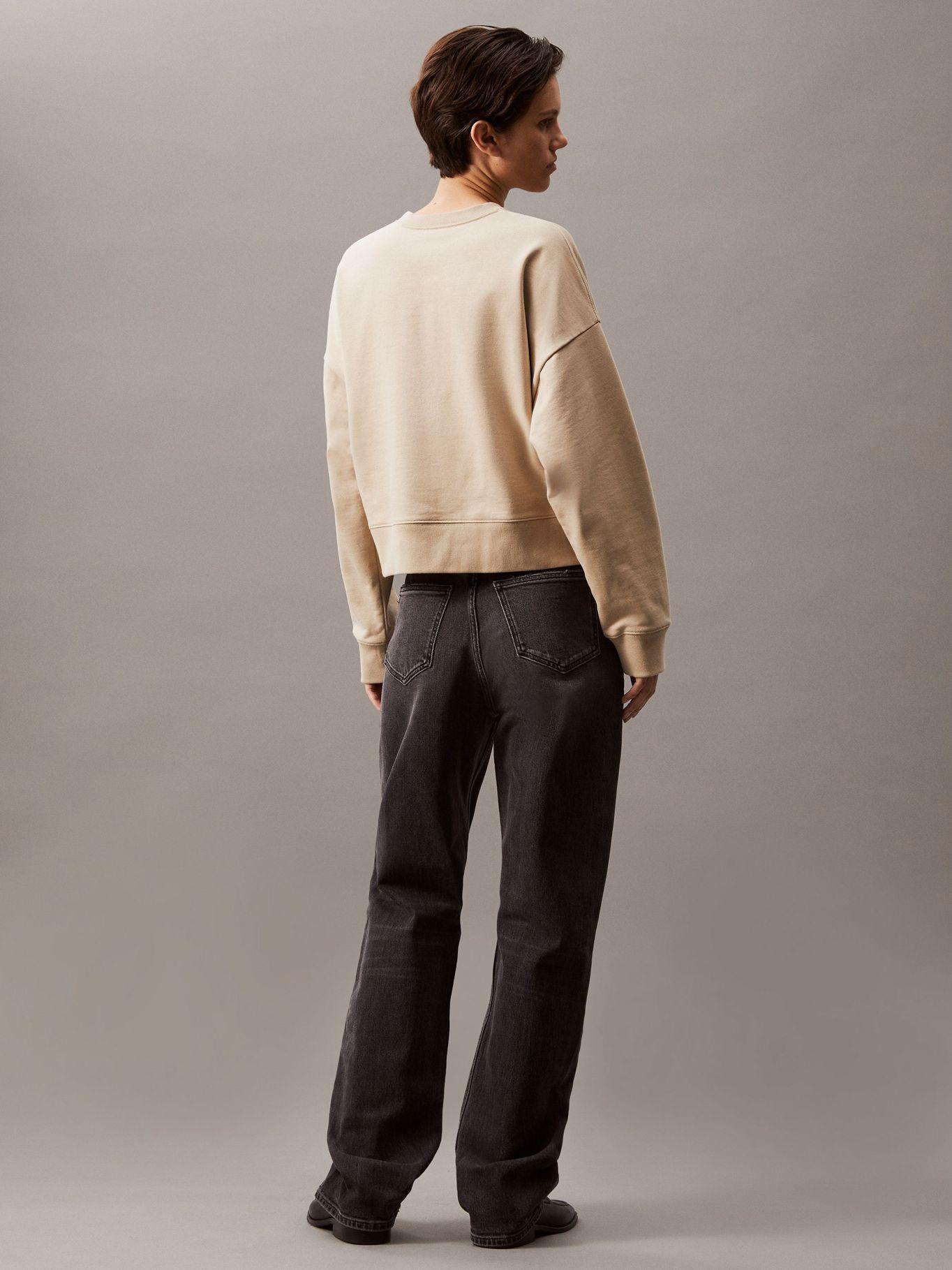 Polerón Relaxed con Logo Estampado Beige Calvin Klein-2