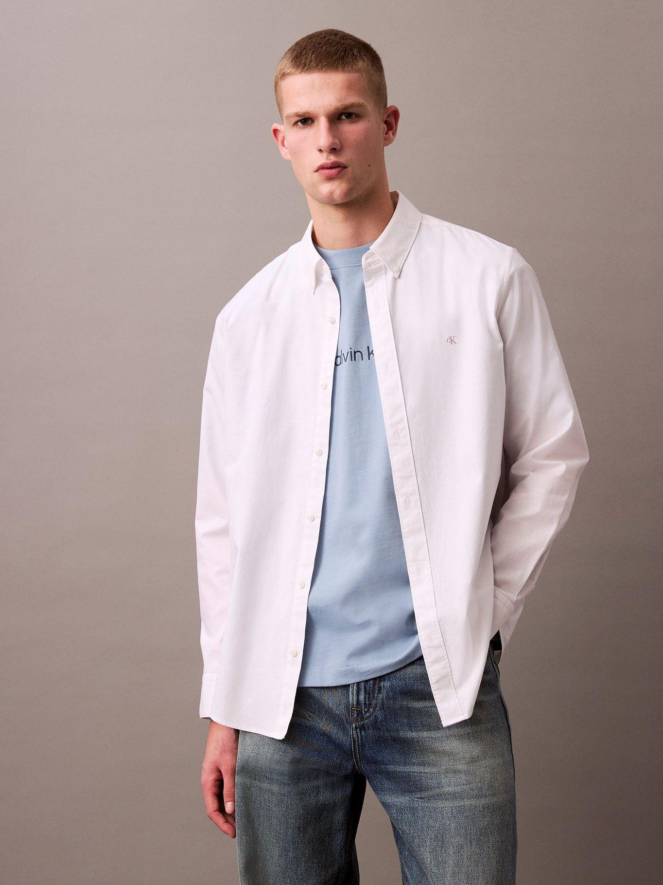 Camisa Oxford Clásica Blanco Calvin Klein-0