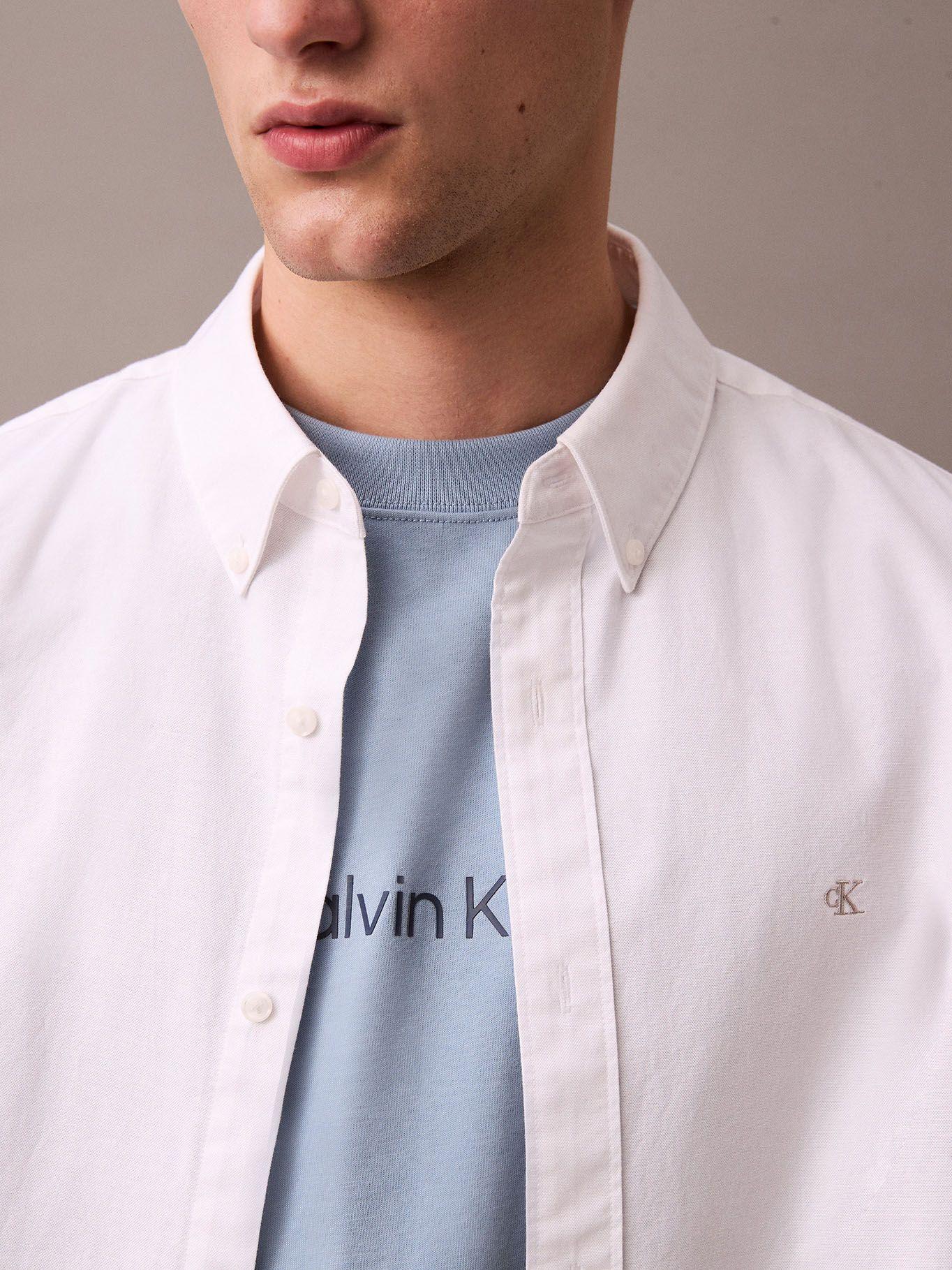 Camisa Oxford Clásica Blanco Calvin Klein-5