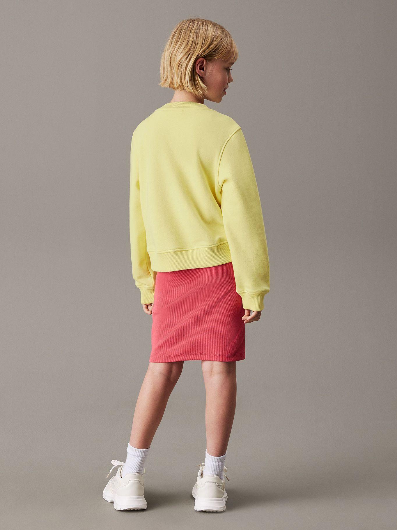 Polerón Niña Ck Logo Amarillo Calvin Klein-2