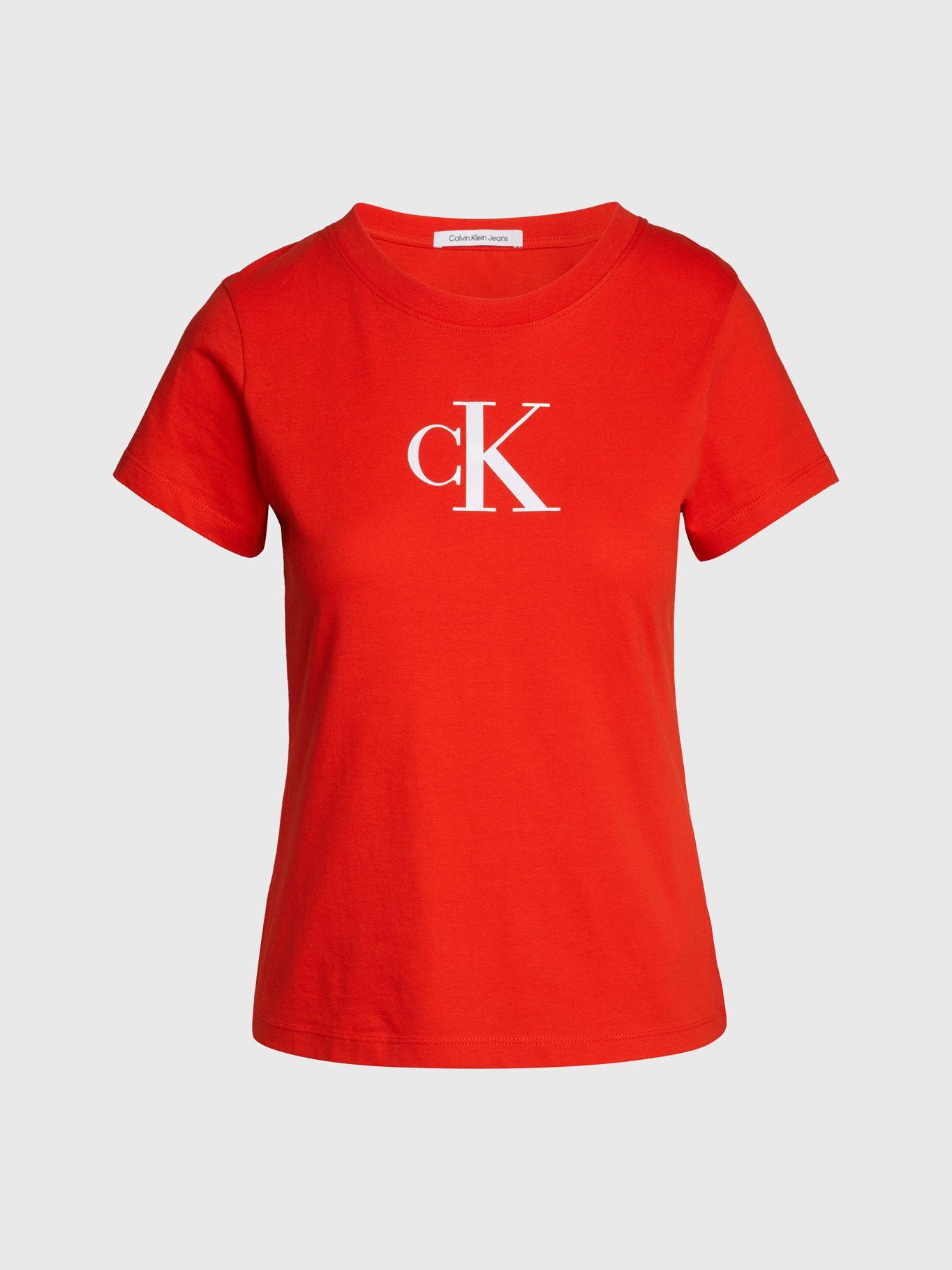 Polera Satin Ck Slim Rojo Calvin Klein-4
