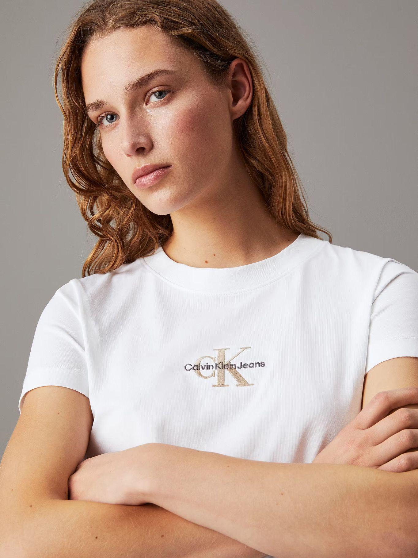 Polera Monologo Slim Blanco Calvin Klein-3