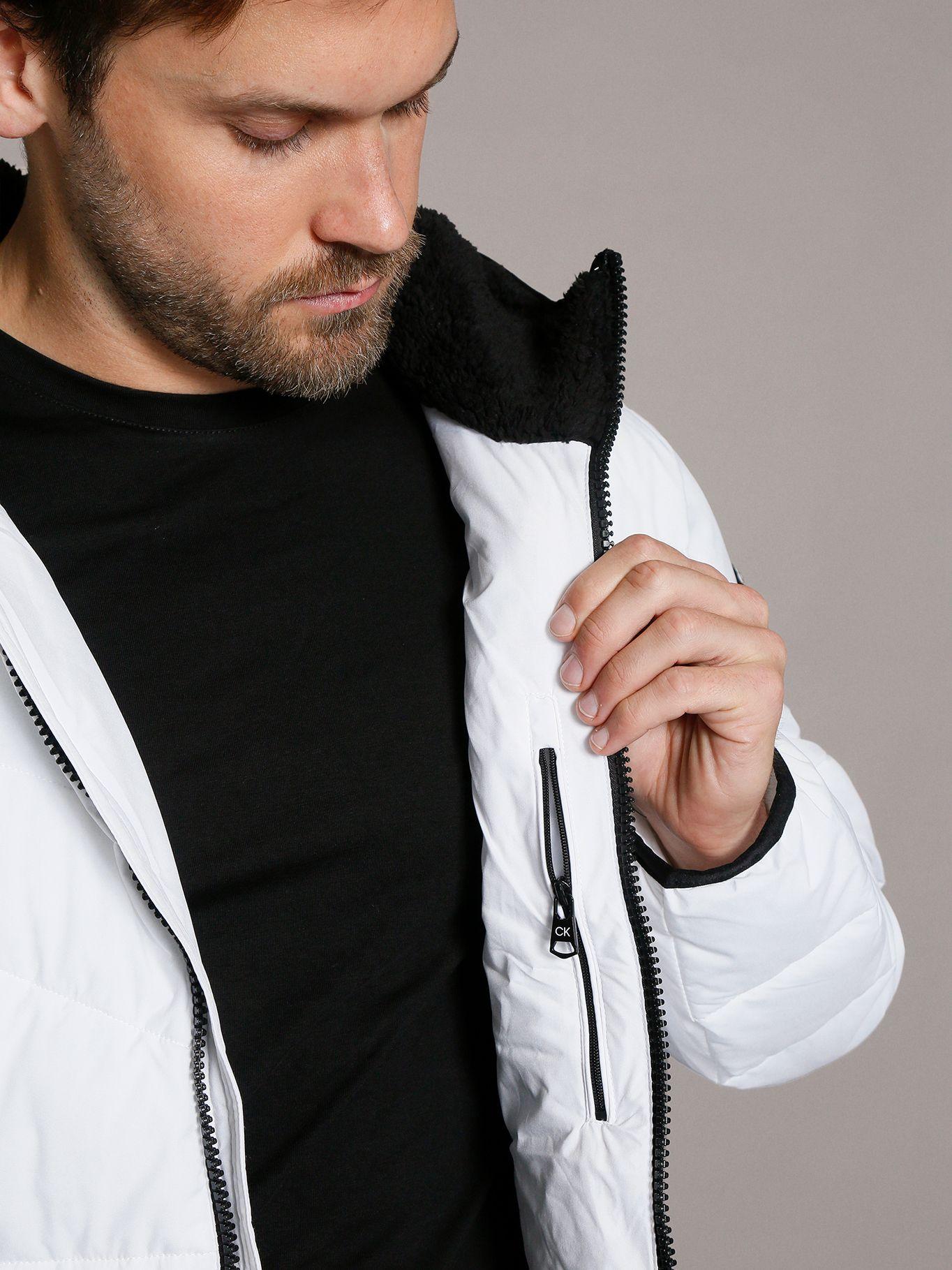 Parka con Gorro Stretch Blanco Calvin Klein-5