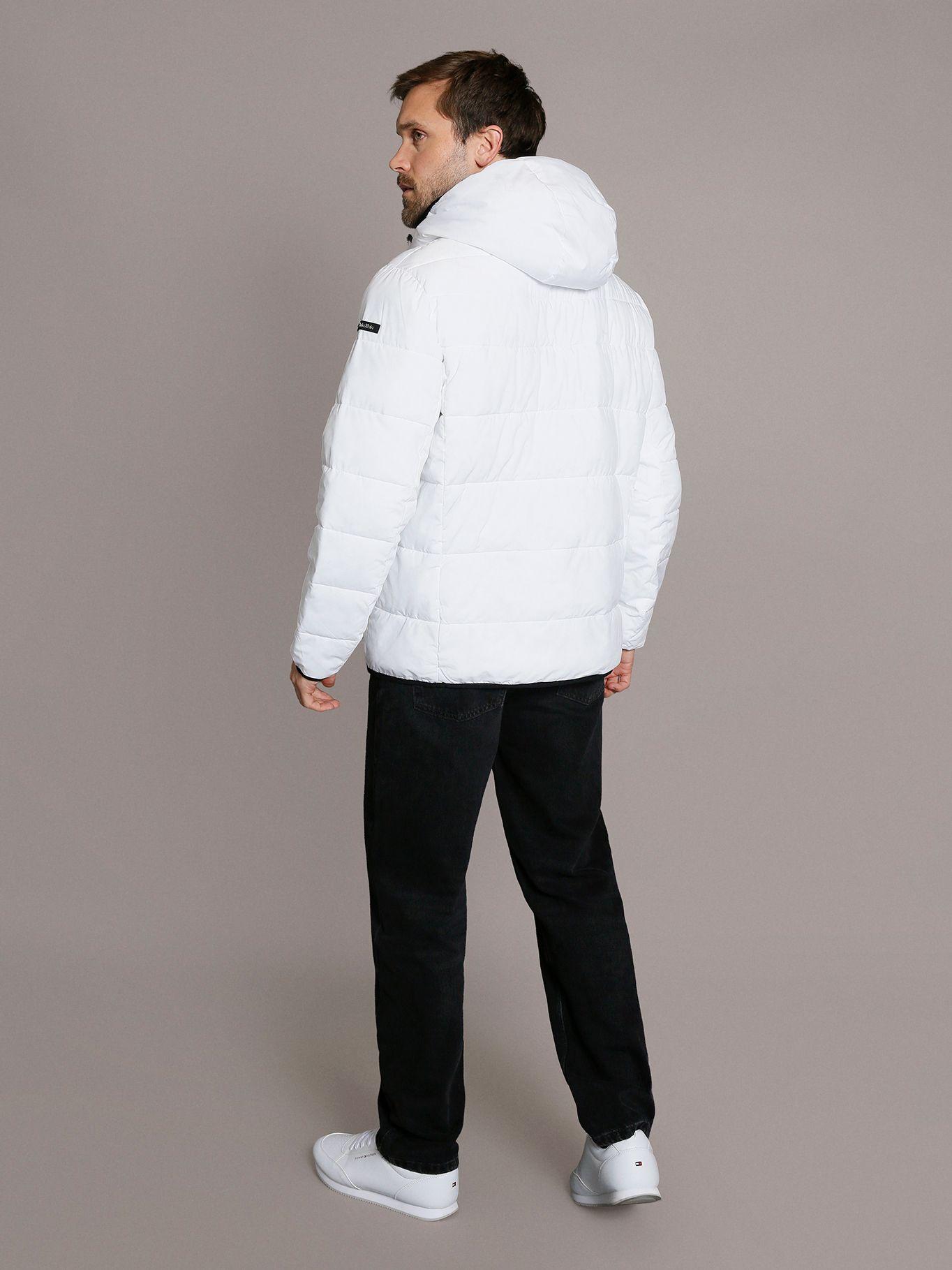 Parka con Gorro Stretch Blanco Calvin Klein-1