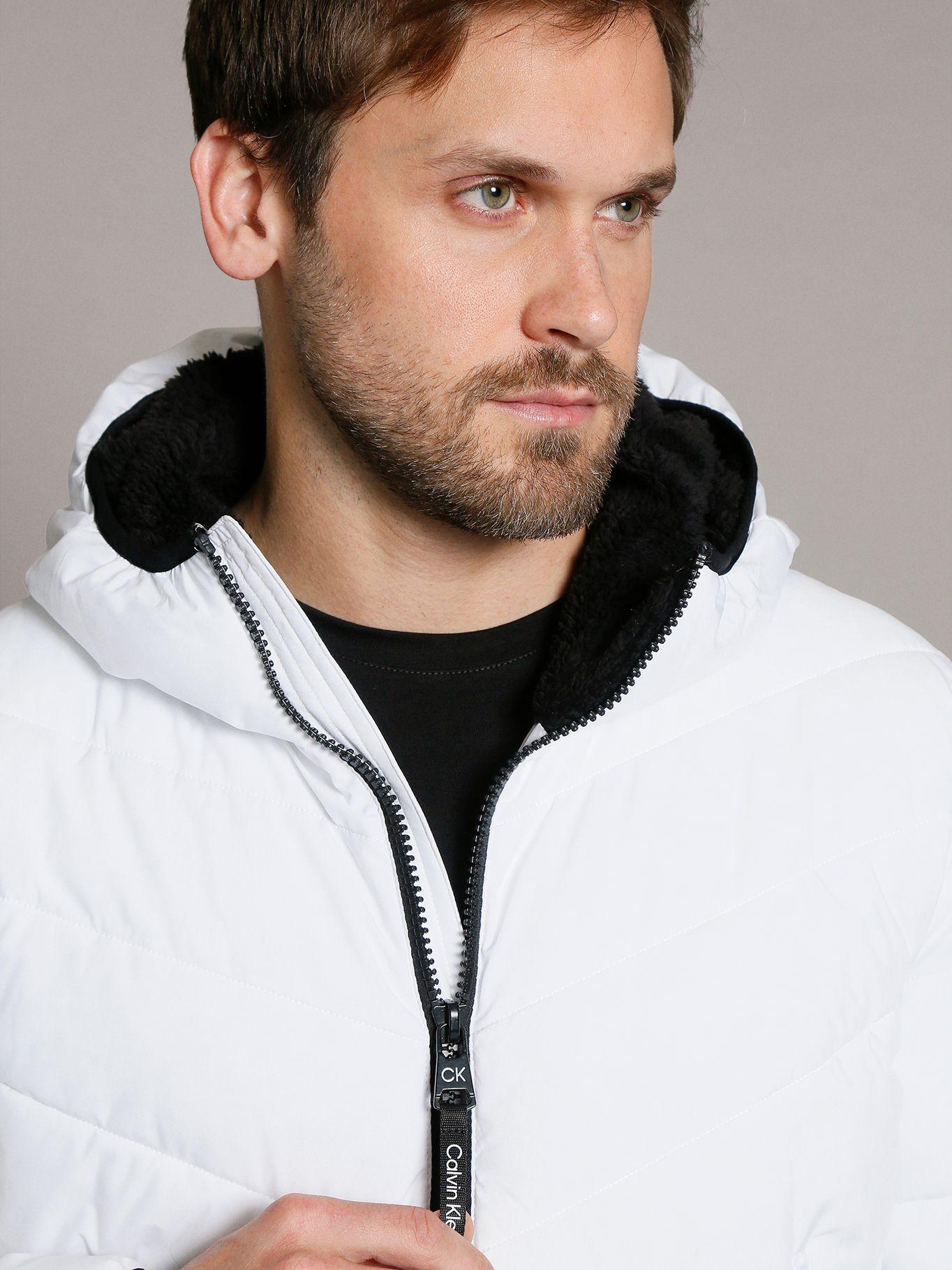Parka con Gorro Stretch Blanco Calvin Klein-2