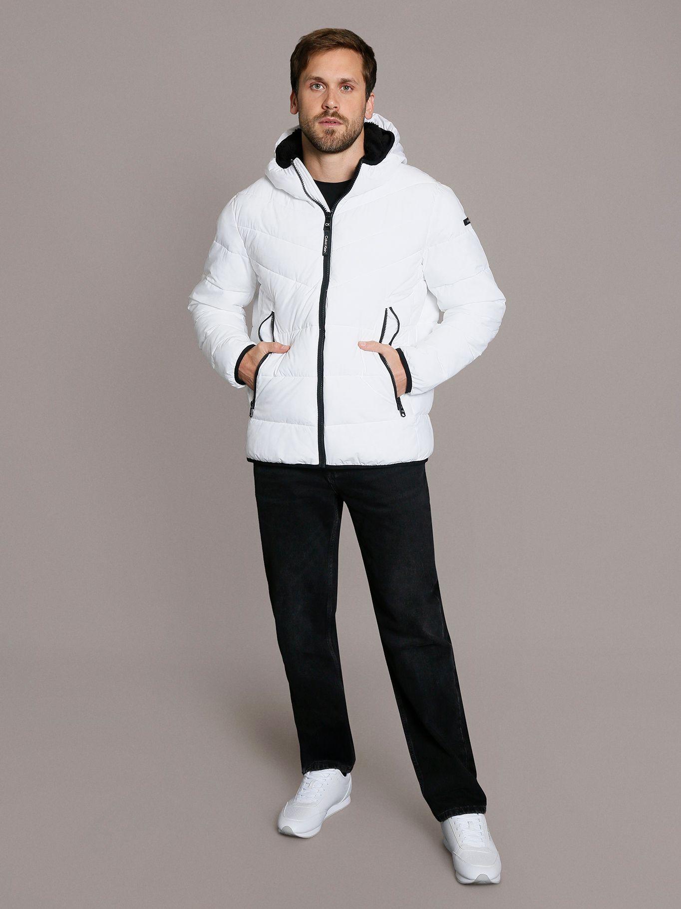 Parka con Gorro Stretch Blanco Calvin Klein-4