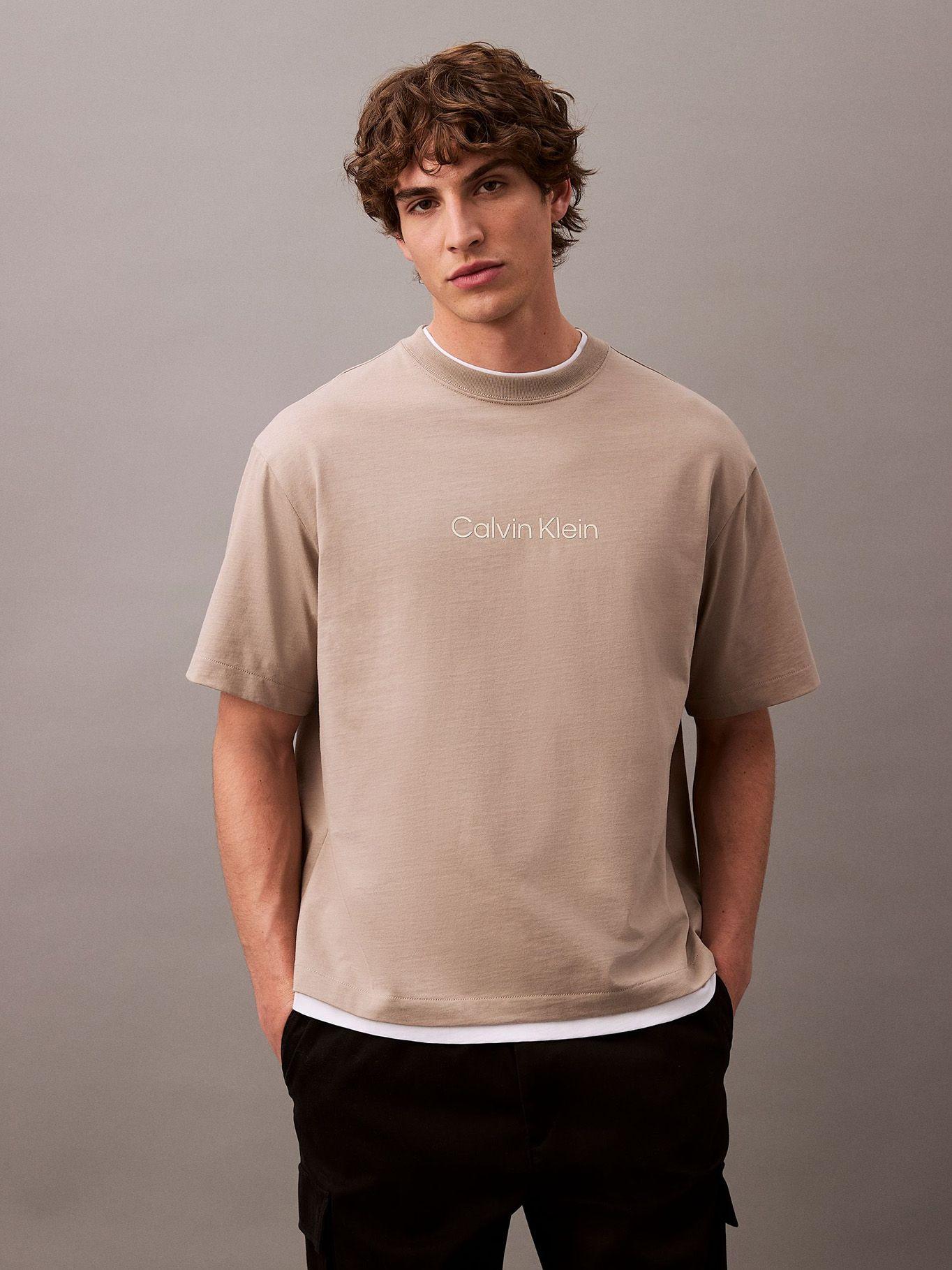 Polera Relaxed con Logo Beige Calvin Klein-0