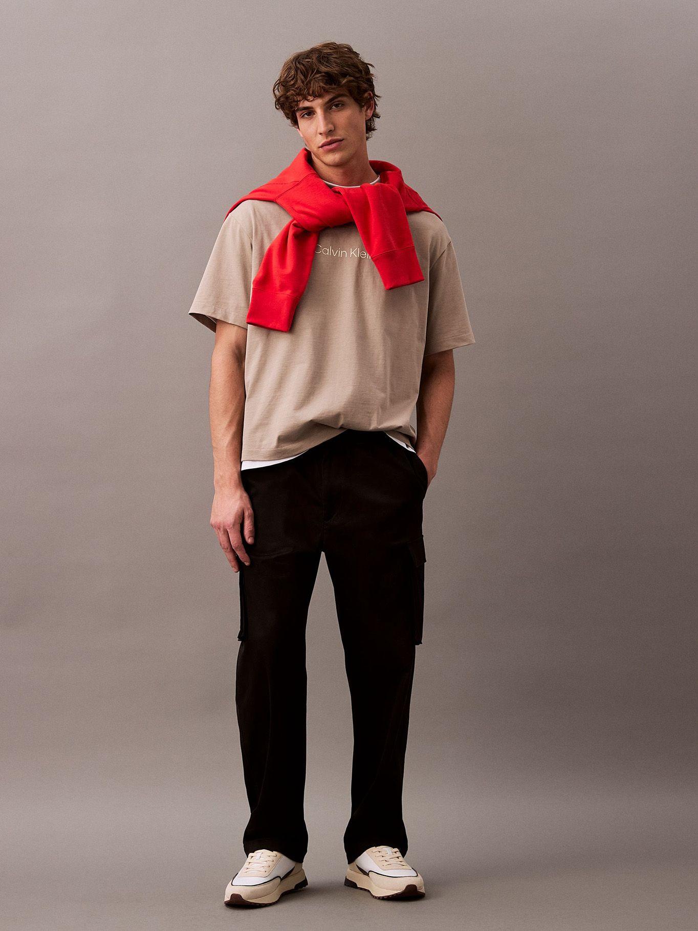 Polera Relaxed con Logo Beige Calvin Klein-1