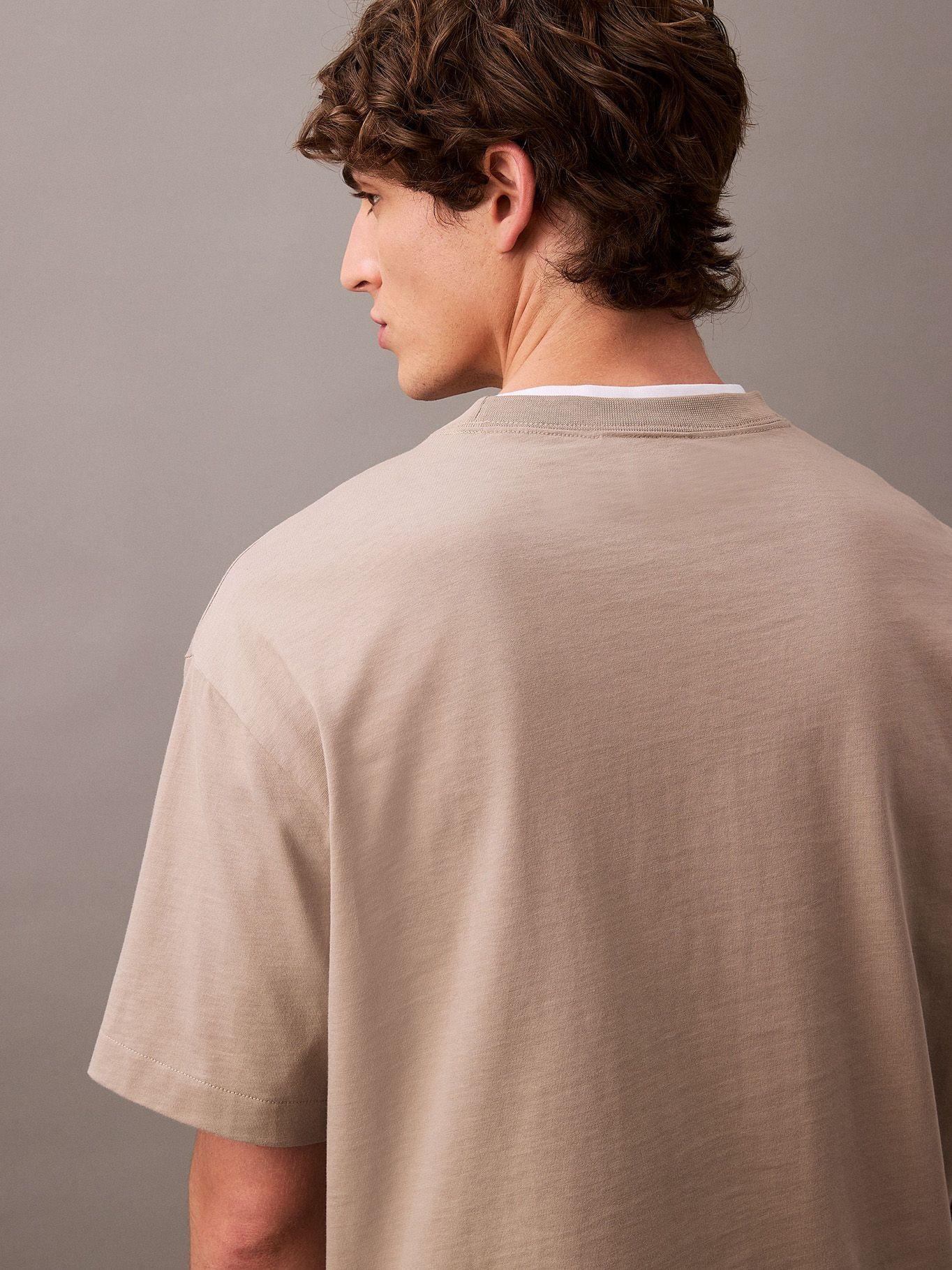 Polera Relaxed con Logo Beige Calvin Klein-4