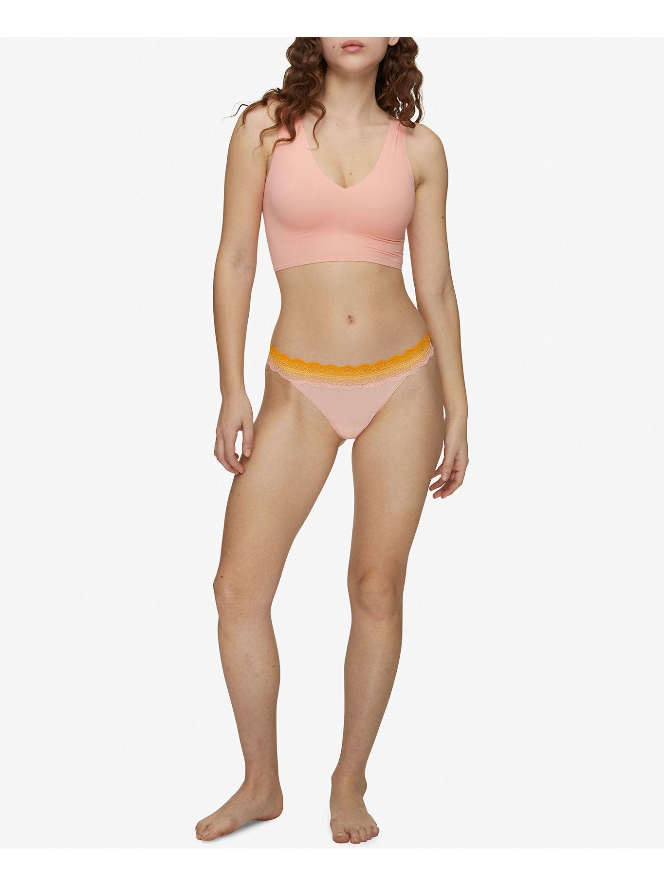 Colaless Micro Lace Naranja Calvin Klein-3