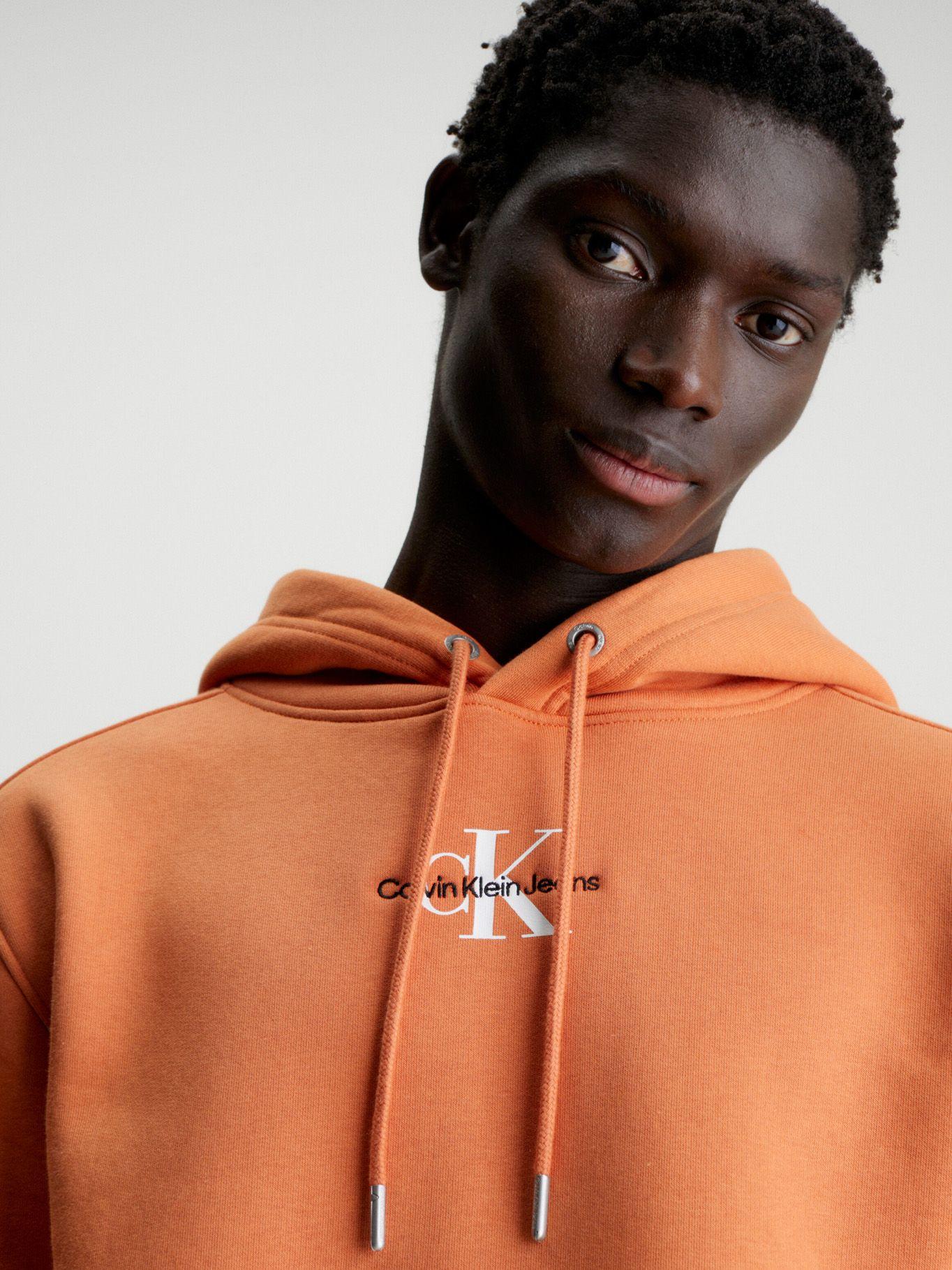 Polerón Hoddie Monologo Naranja Calvin Klein-3