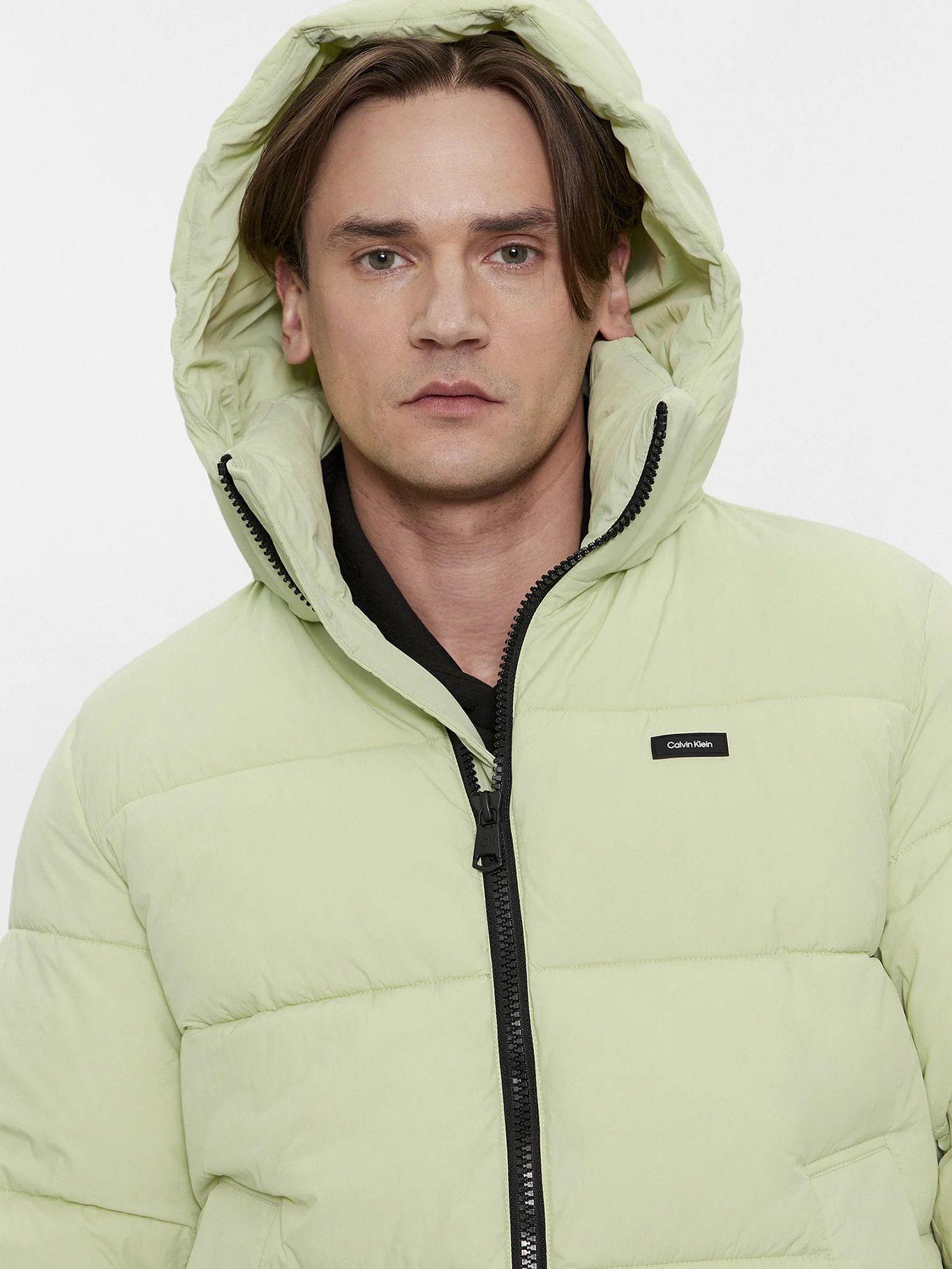 Parka Crinkle Nylon Puffer Verde LE9 Calvin Klein-4