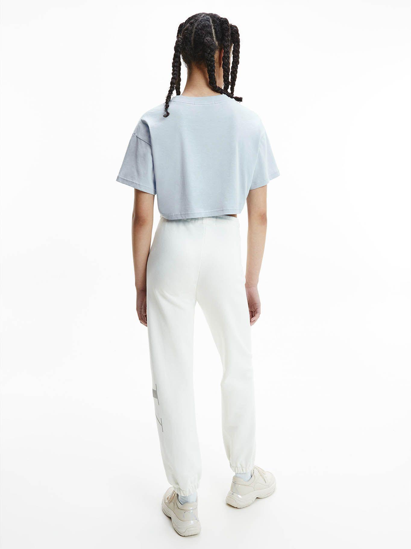 Polera Monogram Cropped Azul Calvin Klein-2