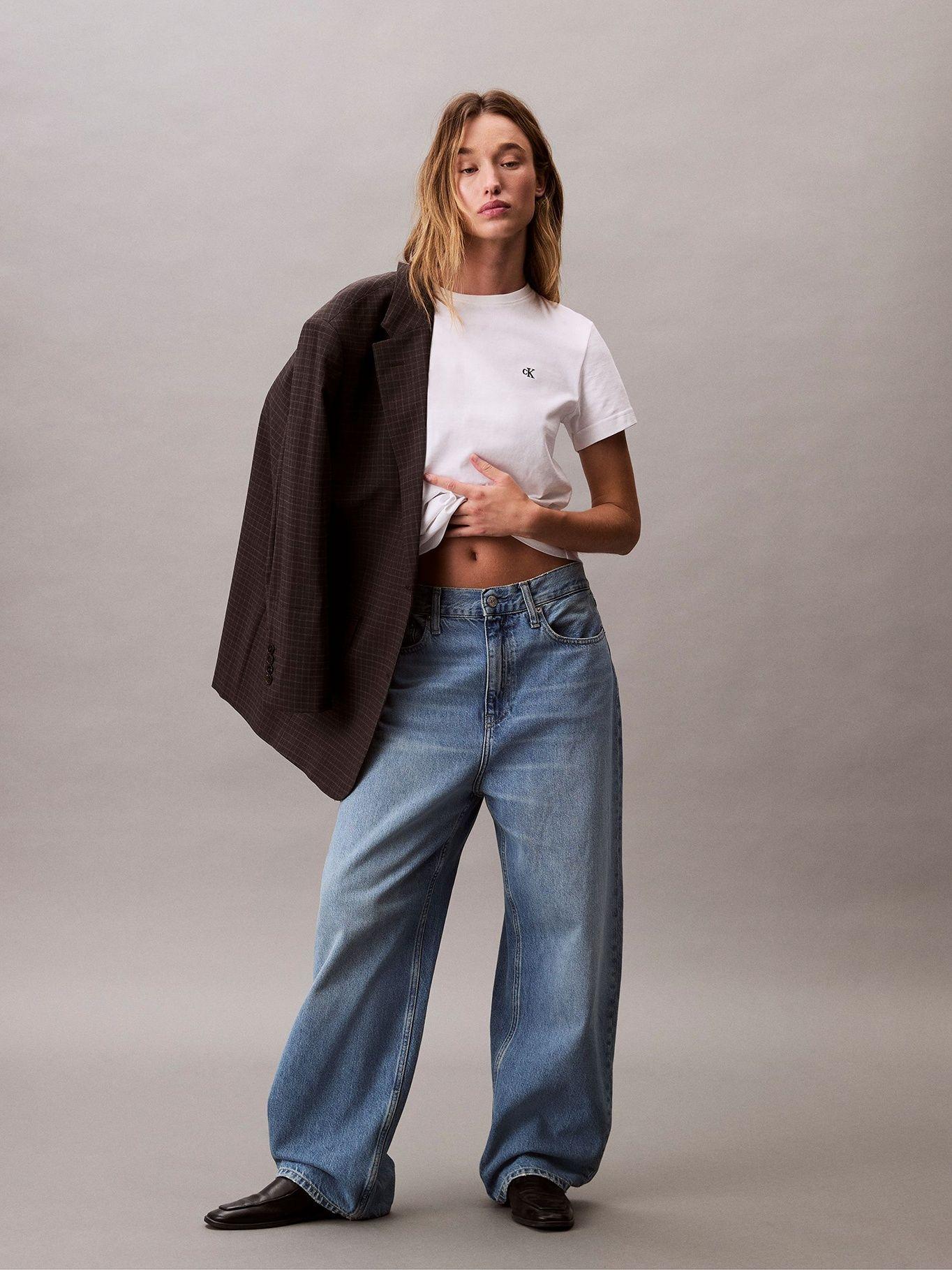 Polera de Algodón Logo de Archivo Blanco Calvin Klein-3