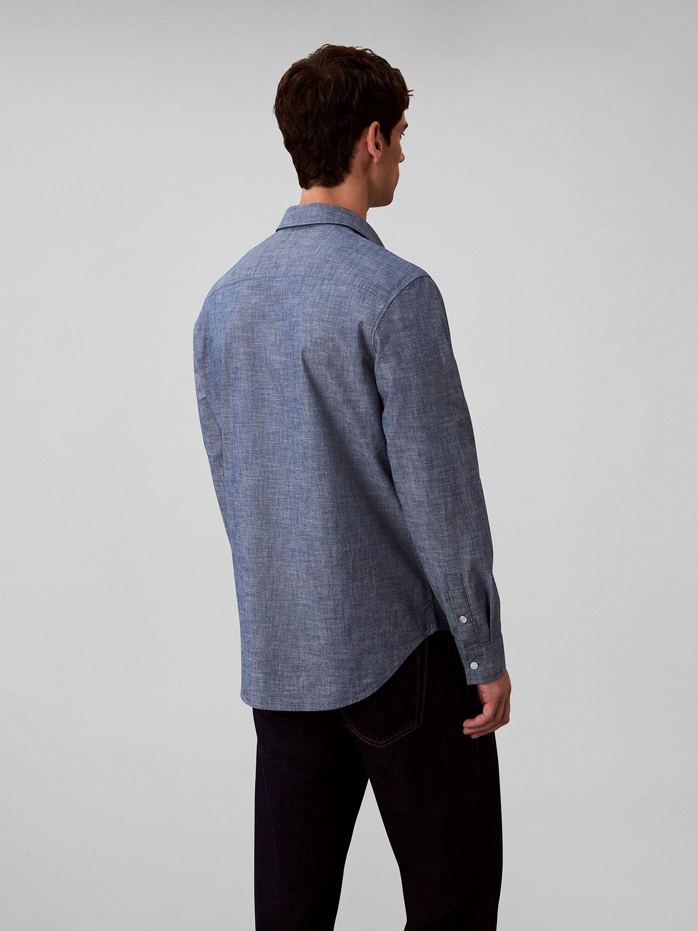 Camisa de Chambray Azul Calvin Klein-2