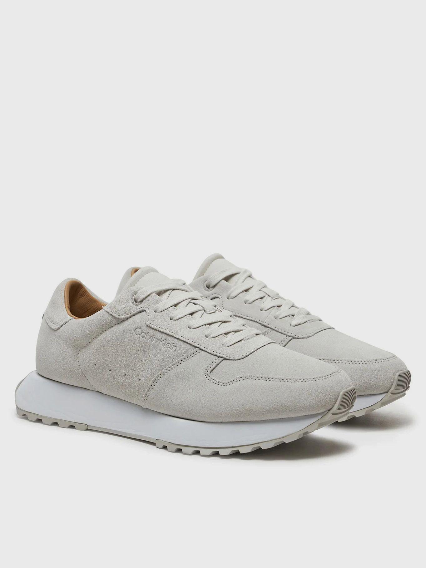 Zapatillas Low Top Lace Up Suede Gris Calvin Klein-0