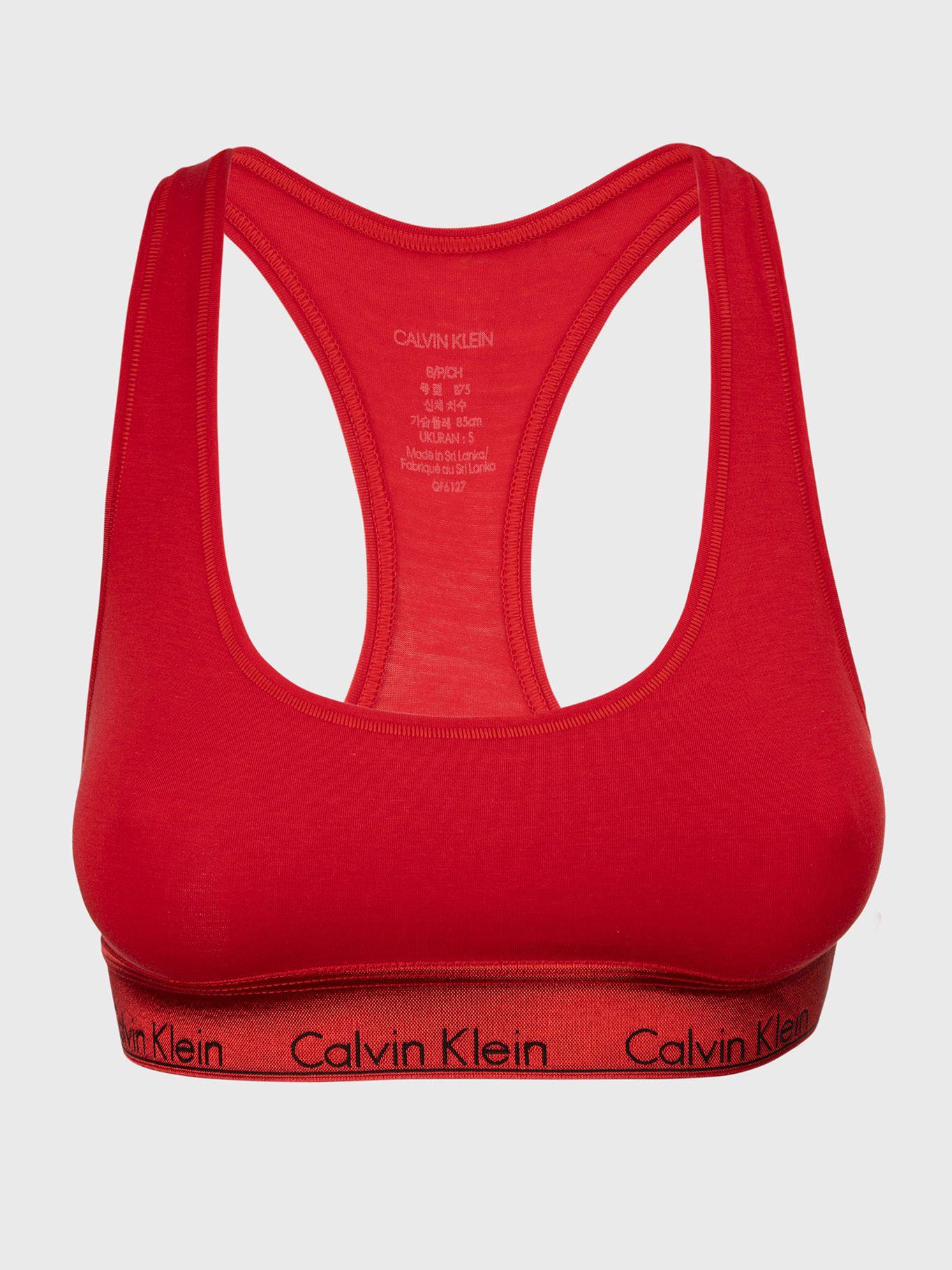 Bralette Modern Cotton Metallic Rojo Calvin Klein-0