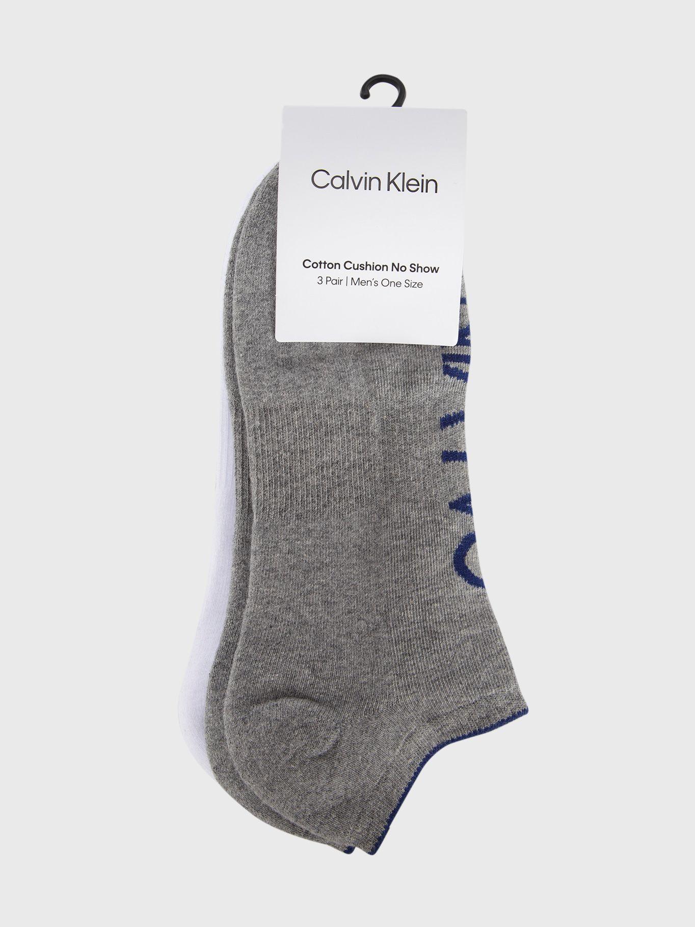 Pack 3 Calcetines Ankle Gris Calvin Klein-1