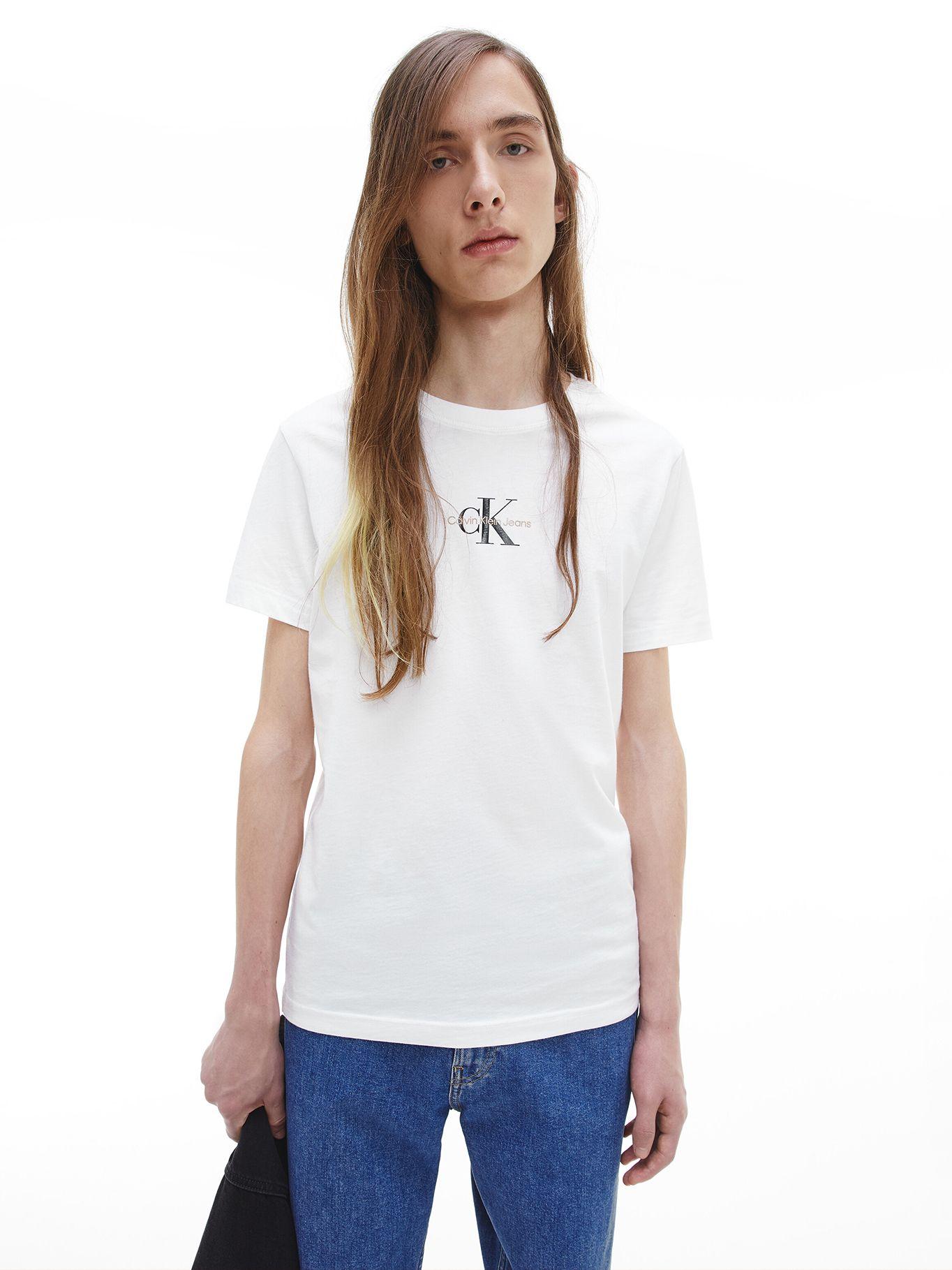 Polera Monogram Logo Blanco SP22 Calvin Klein-0