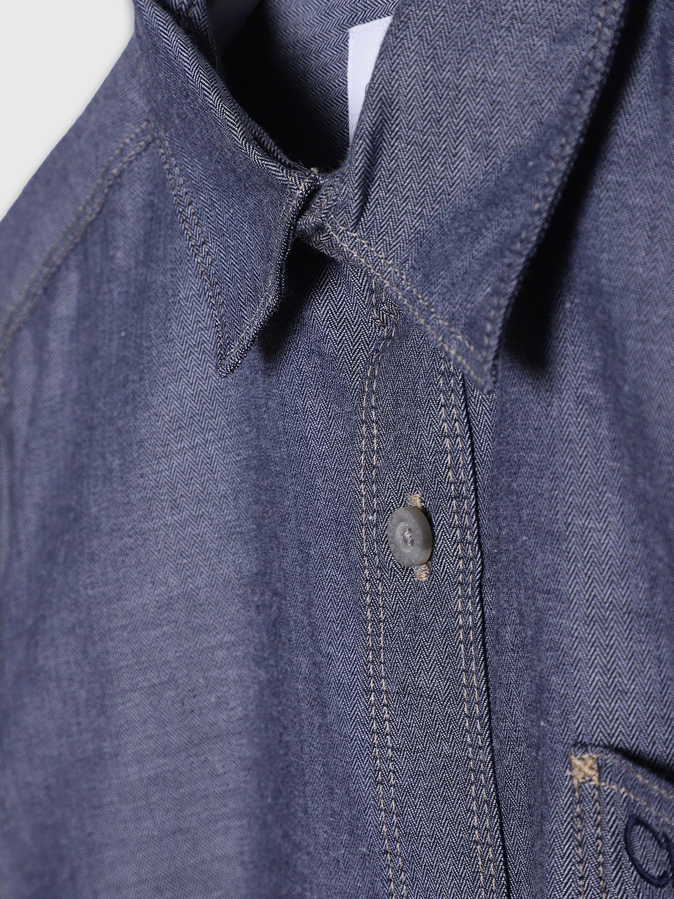 Camisa Niño Herringbone Gris Calvin Klein-3