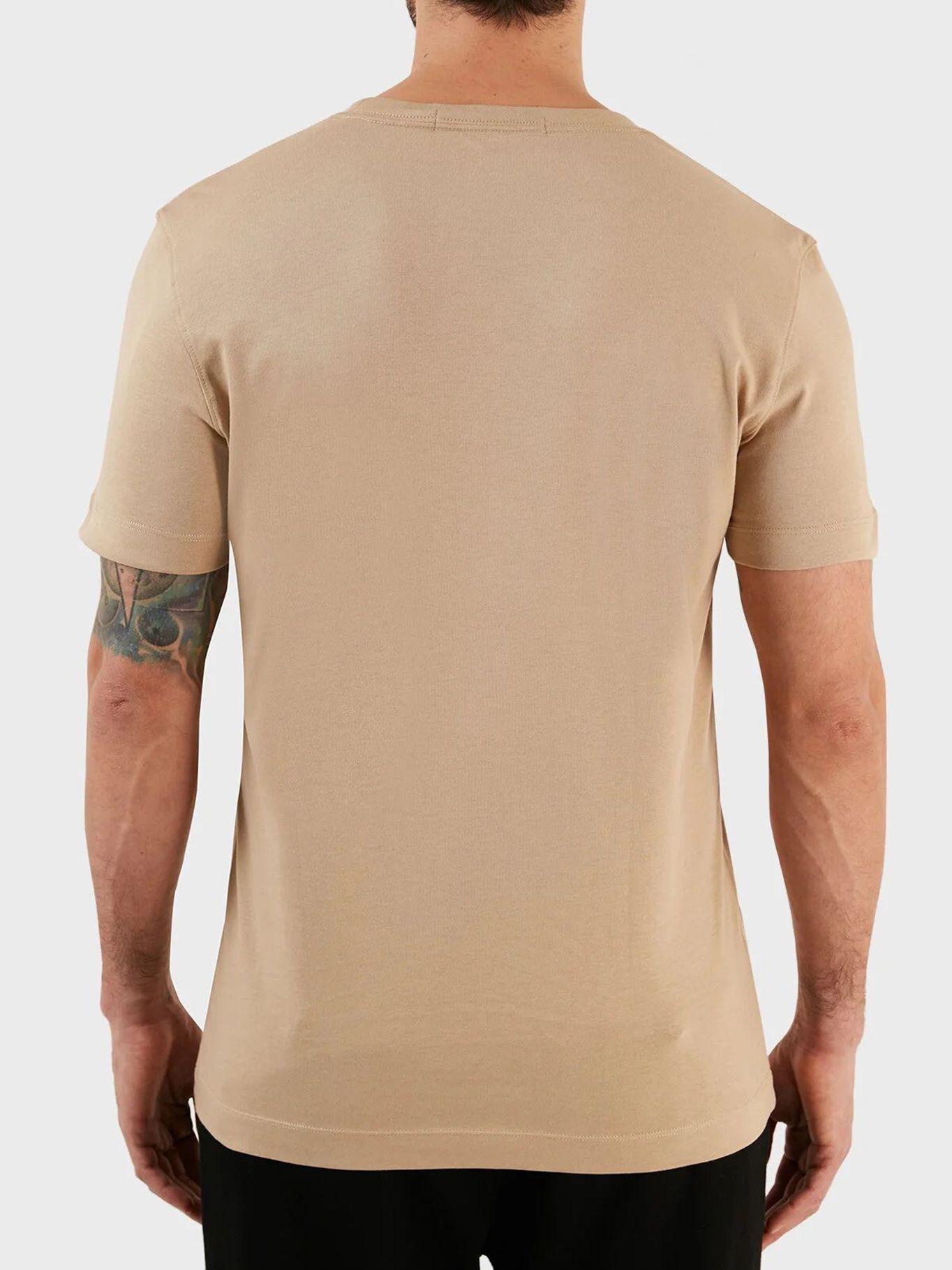 Camiseta slim de algodón orgánico Beige Calvin Klein-1
