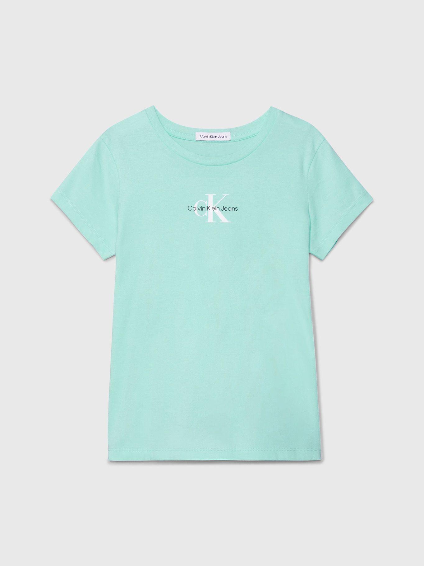 Polera Niña Micr Monogram Verde Calvin Klein-4