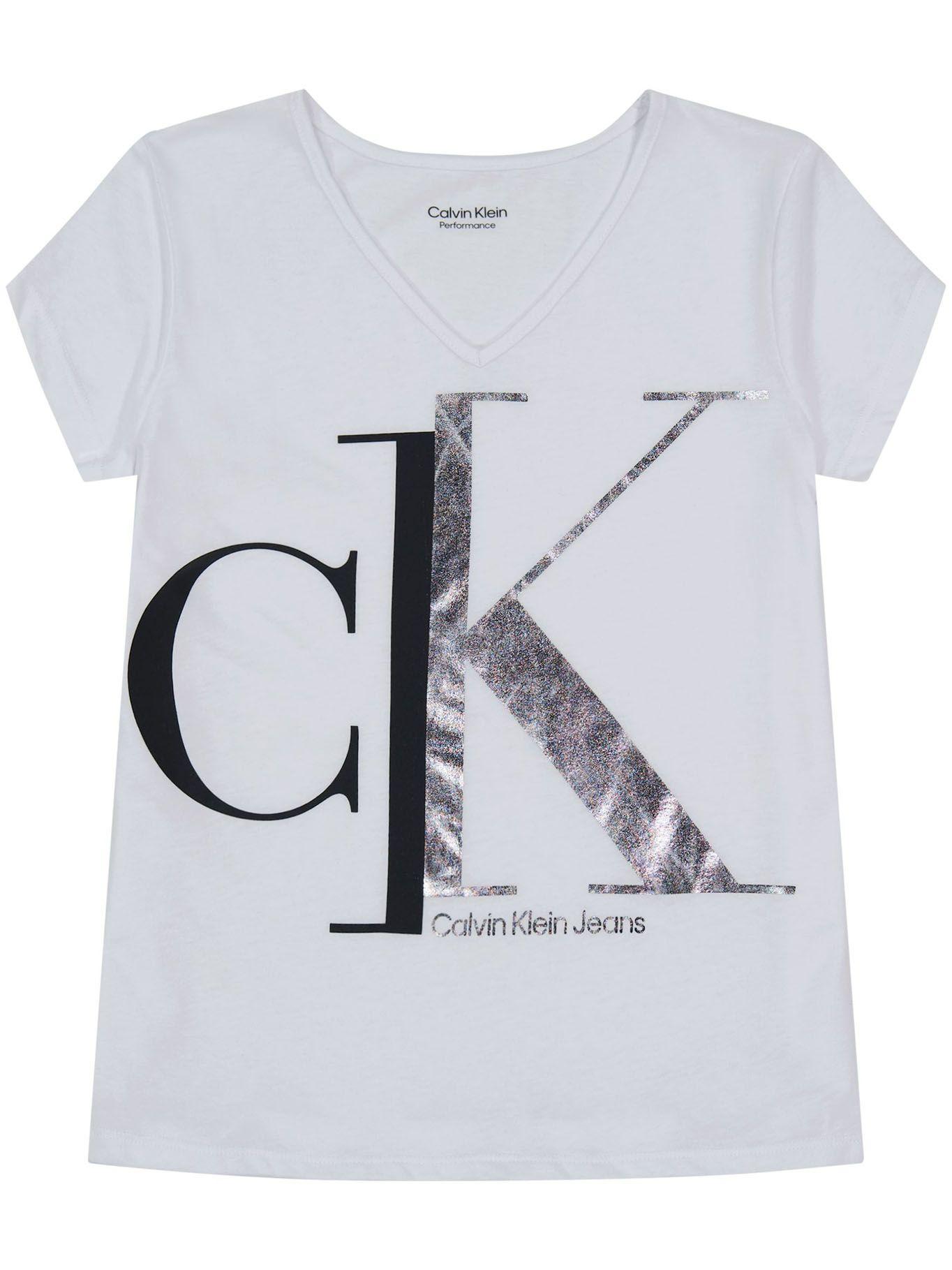 Polera Niña Spli Monogram Blanco Calvin Klein-0