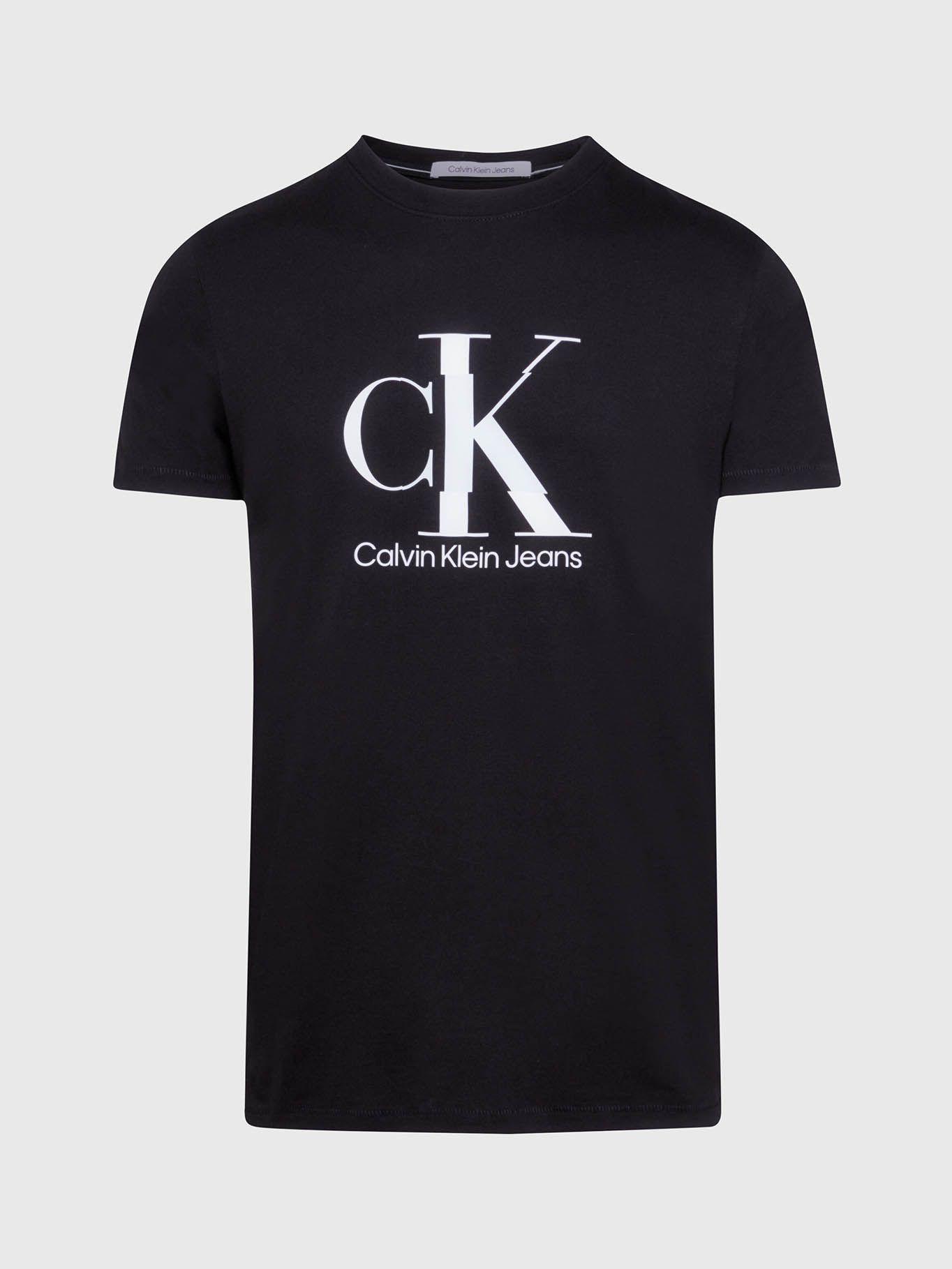 Camiseta slim con monograma Negro Calvin Klein-5