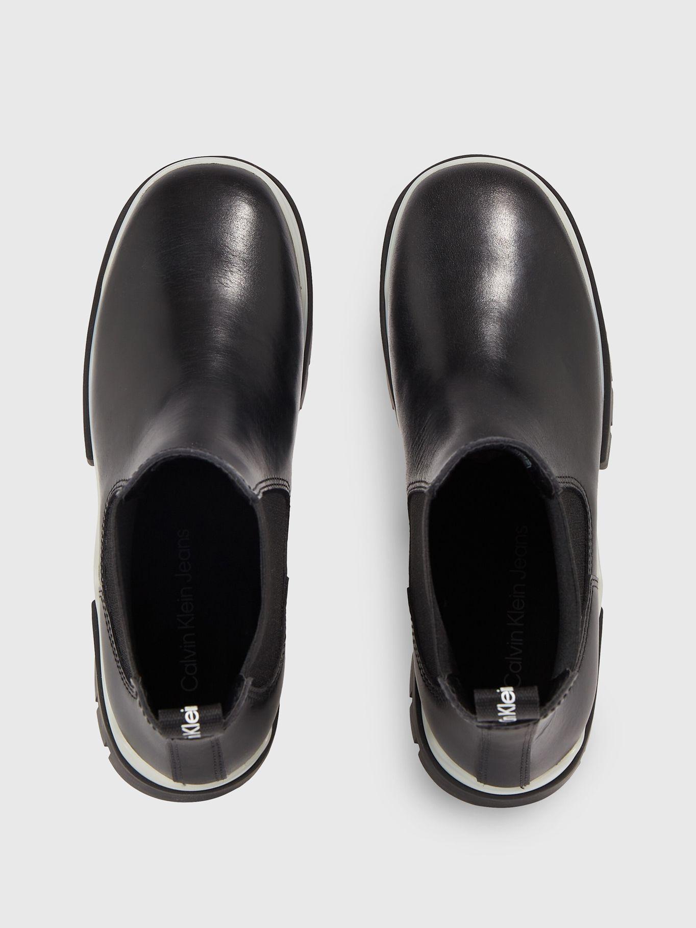 Botas Combat Chelsea De Cuero Negro Calvin Klein-2