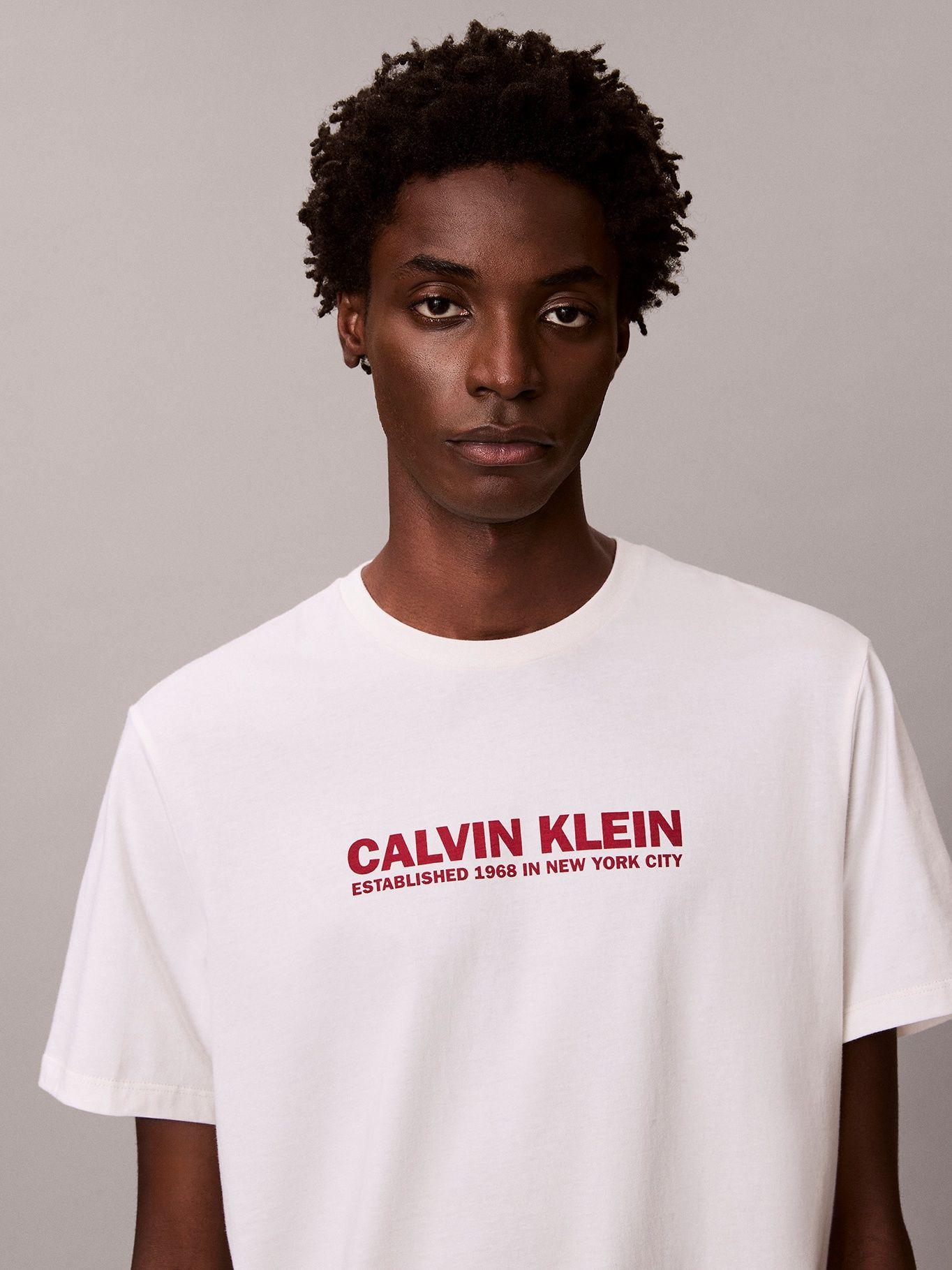 Polera con Estampado de Logo Blanco Calvin Klein-3