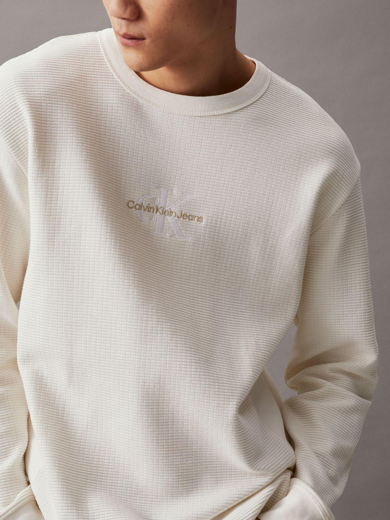 Polera LS City Grid Blanco Calvin Klein-4