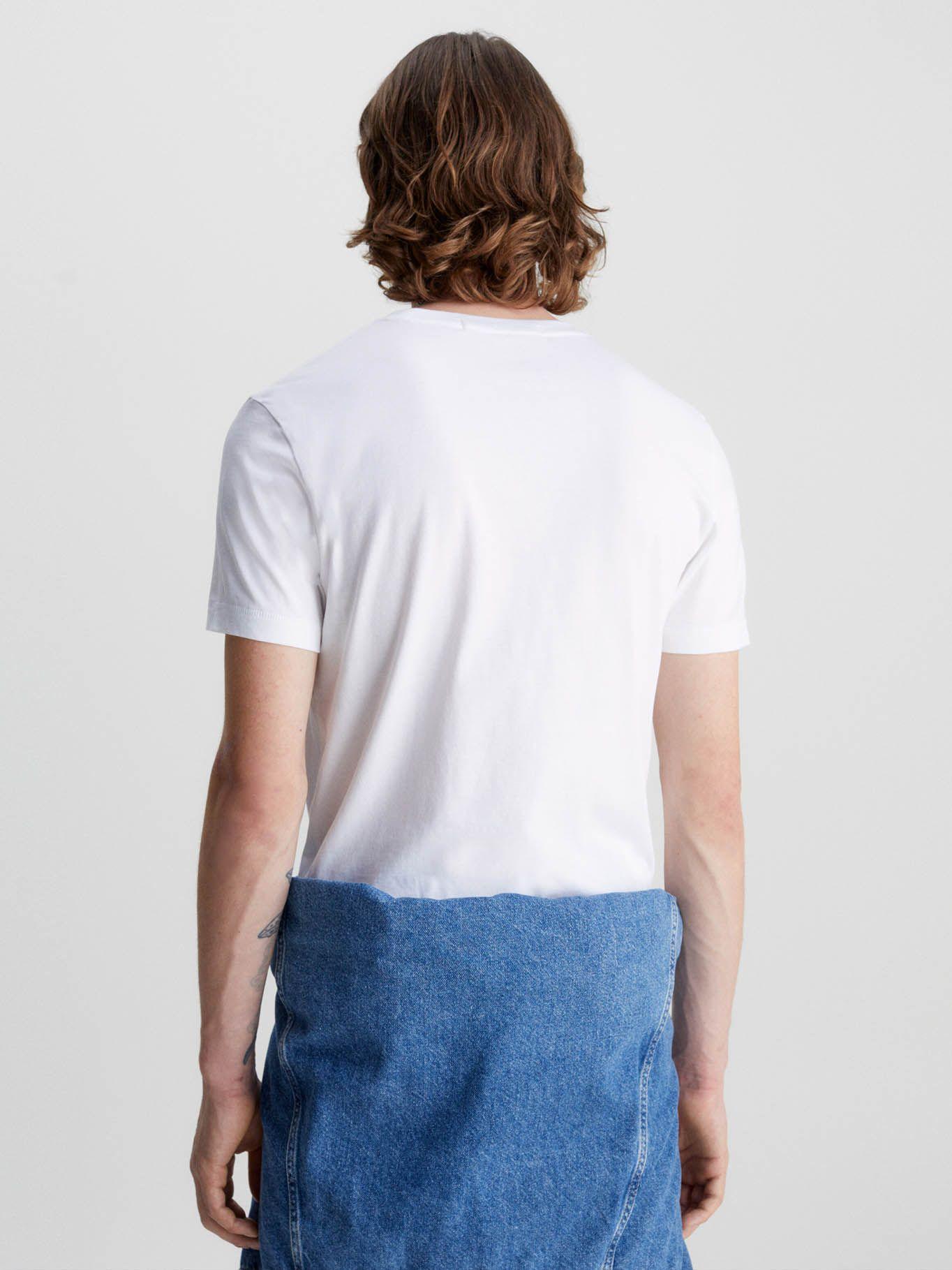 Camiseta con logo en el pecho Blanco Calvin Klein-2