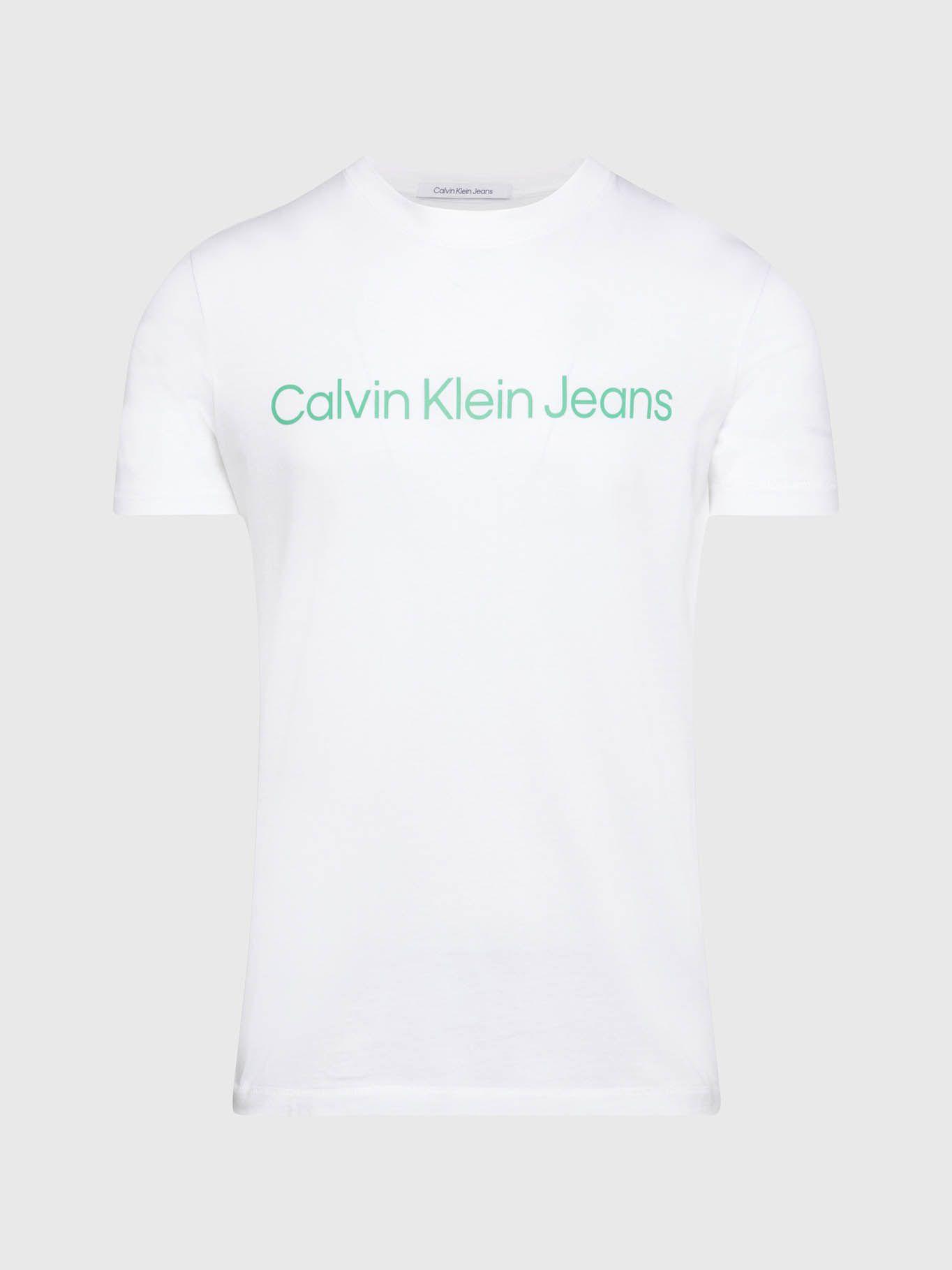 Camiseta con logo en el pecho Blanco Calvin Klein-5