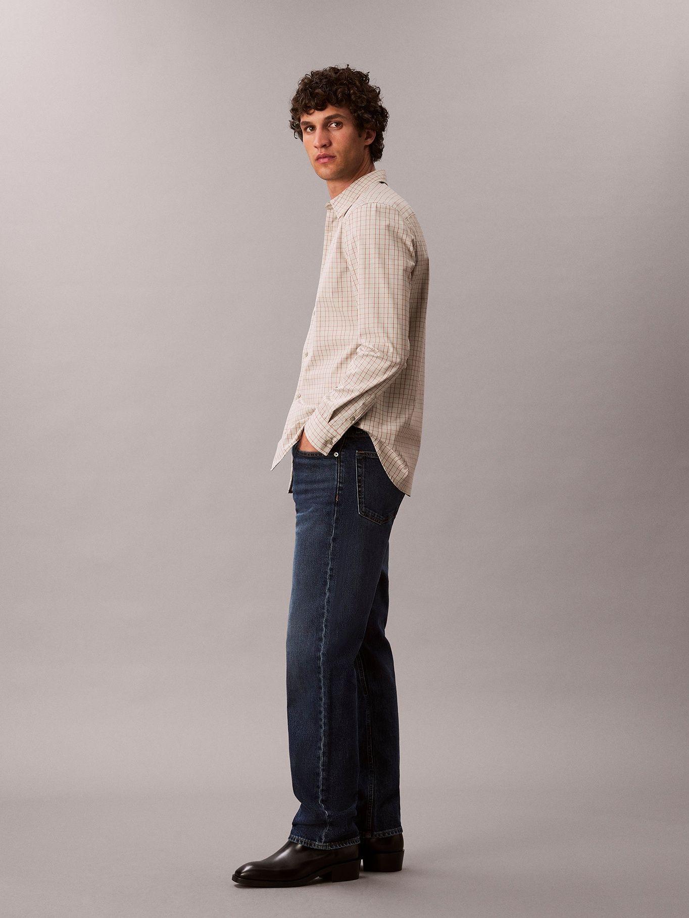 Jeans Clásico Straight Oil Slick Azul Calvin Klein-3
