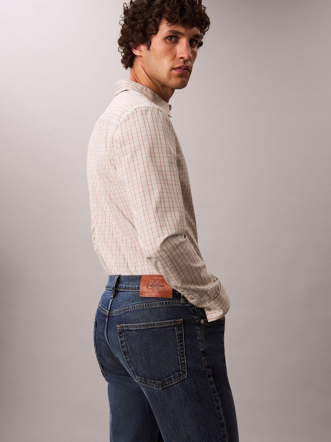 Jeans Clásico Straight Oil Slick Azul Calvin Klein-4