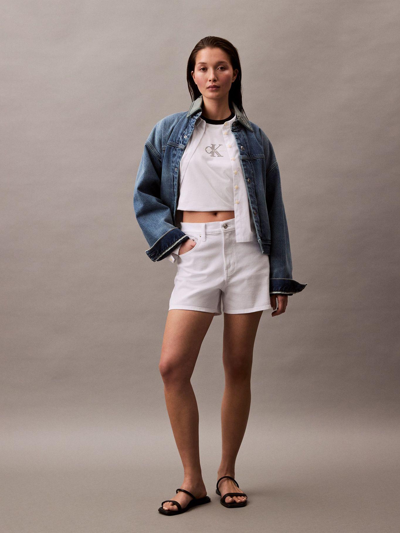 Short Rise Midi Blanco Calvin Klein-0