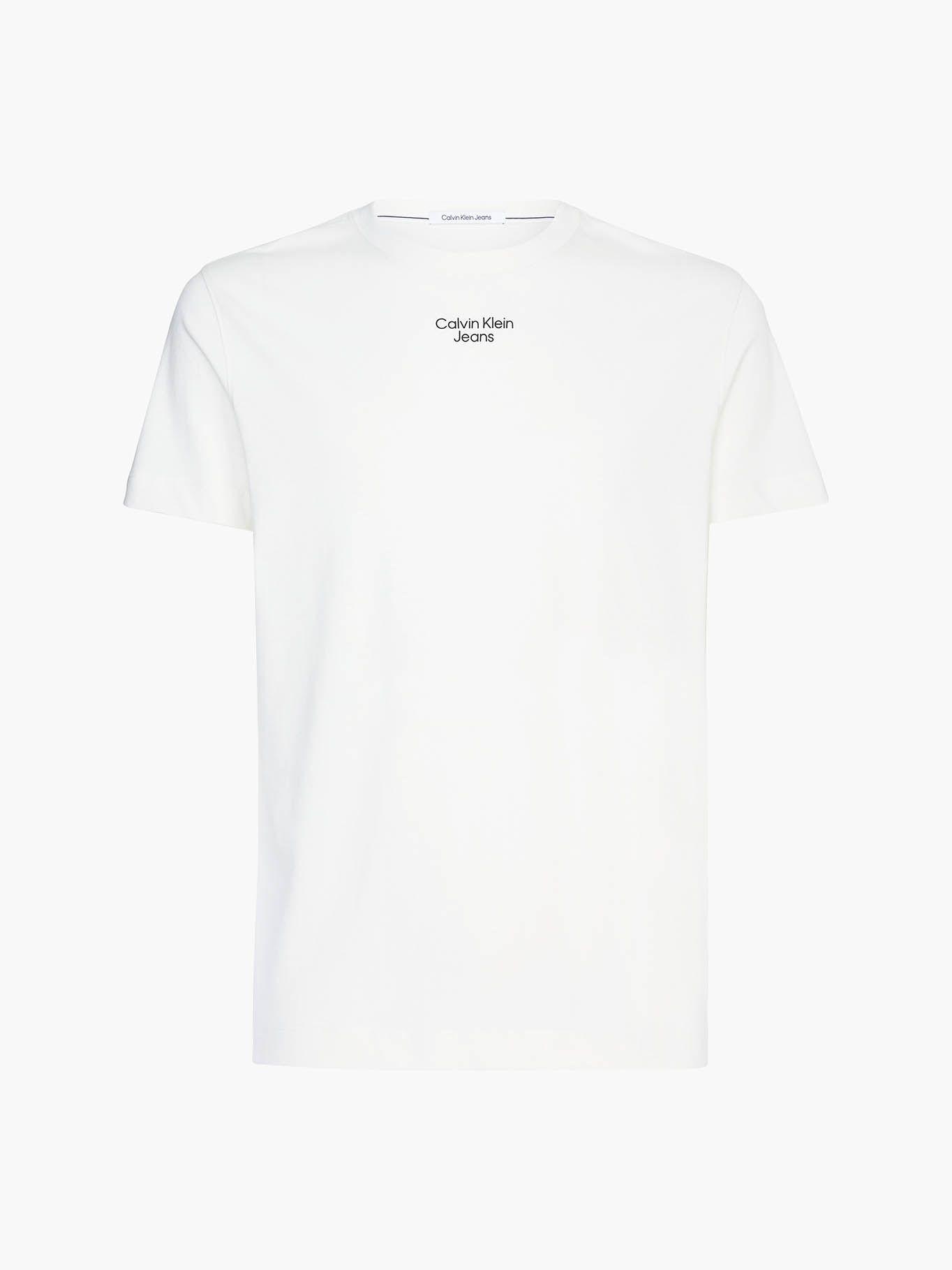 Camiseta slim de algodón orgánico Blanco Calvin Klein-5