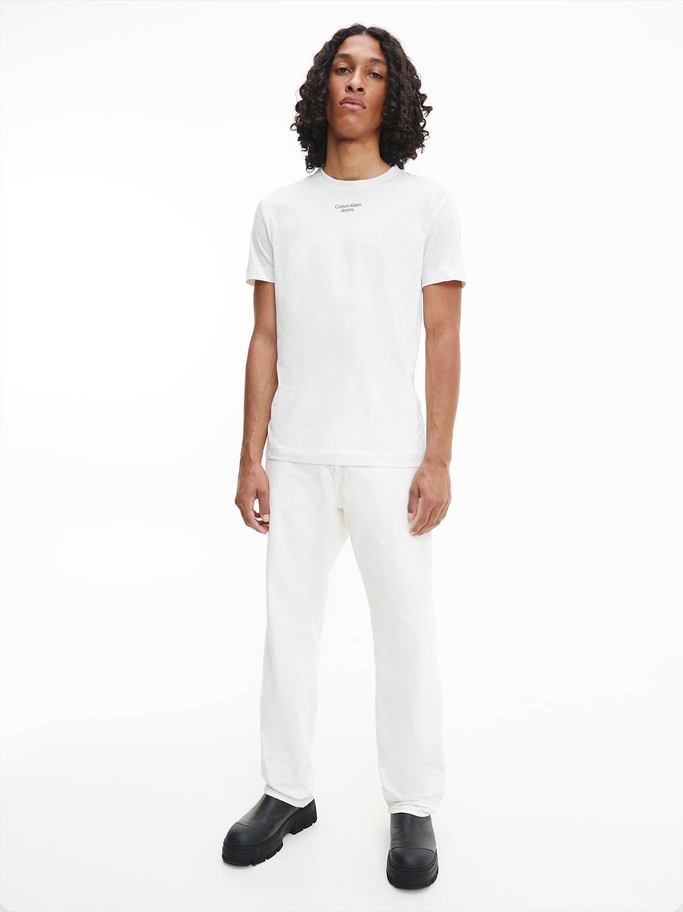 Camiseta slim de algodón orgánico Blanco Calvin Klein-1