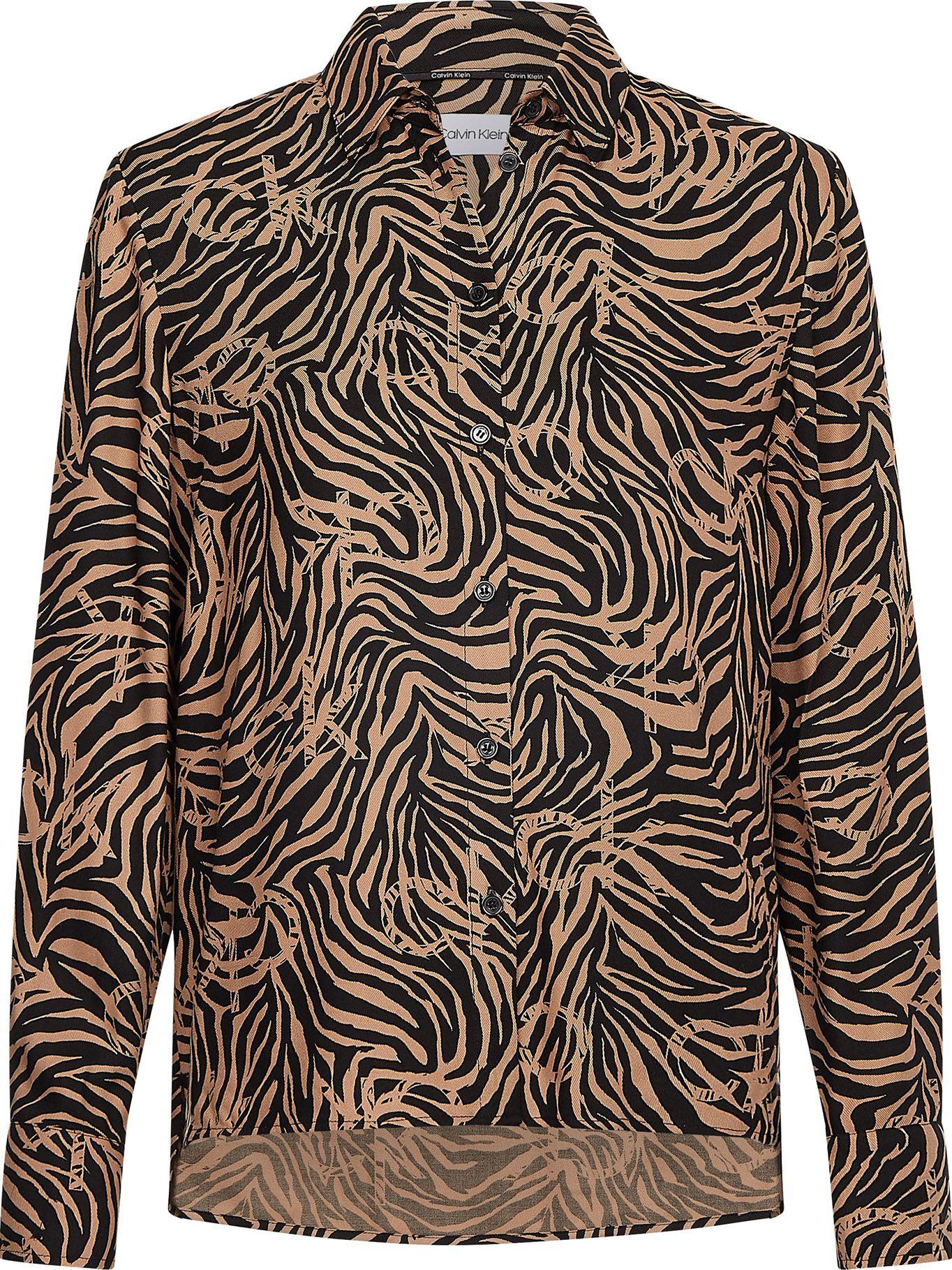 Camisa Winter Viscose Beige Calvin Klein-0