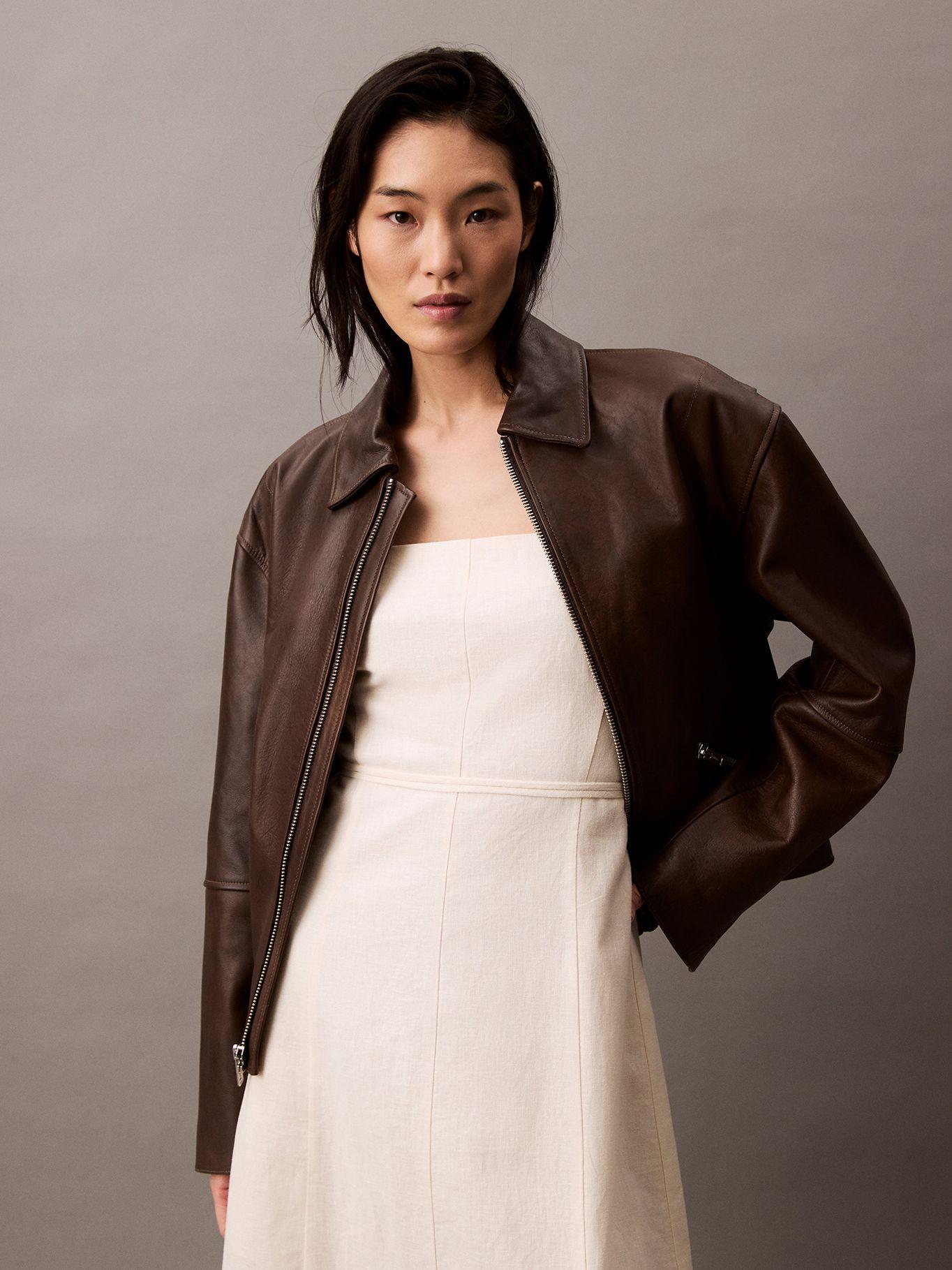 Vestido Midi Linen Tie Beige Calvin Klein-4